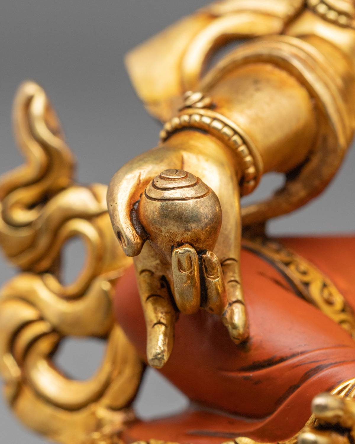 Dzambhala 24K Gold Plated Sculpture | Tibetan Figurine