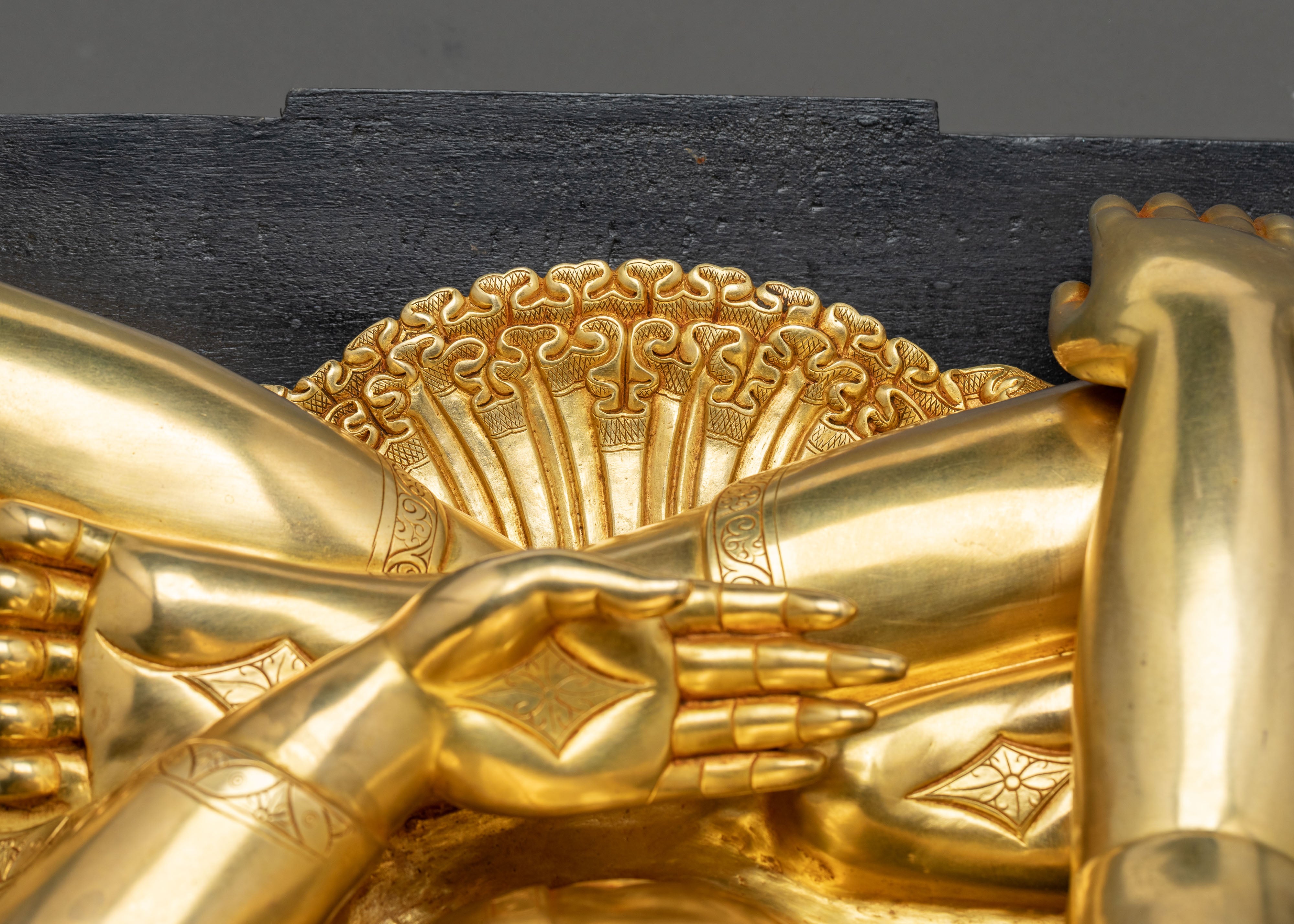 Himalayan Gautama Buddha Handmade Golden Statue | Shakyamuni Buddha Artwork