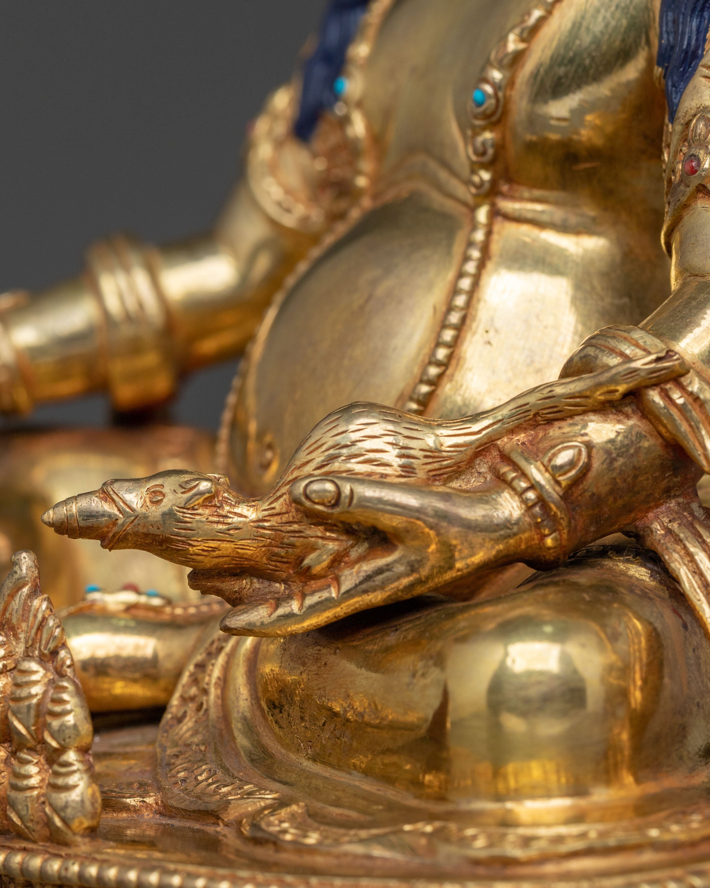 Dzambhala Wealth Deity Figure | Tibetan Wealth Deity Sculpture