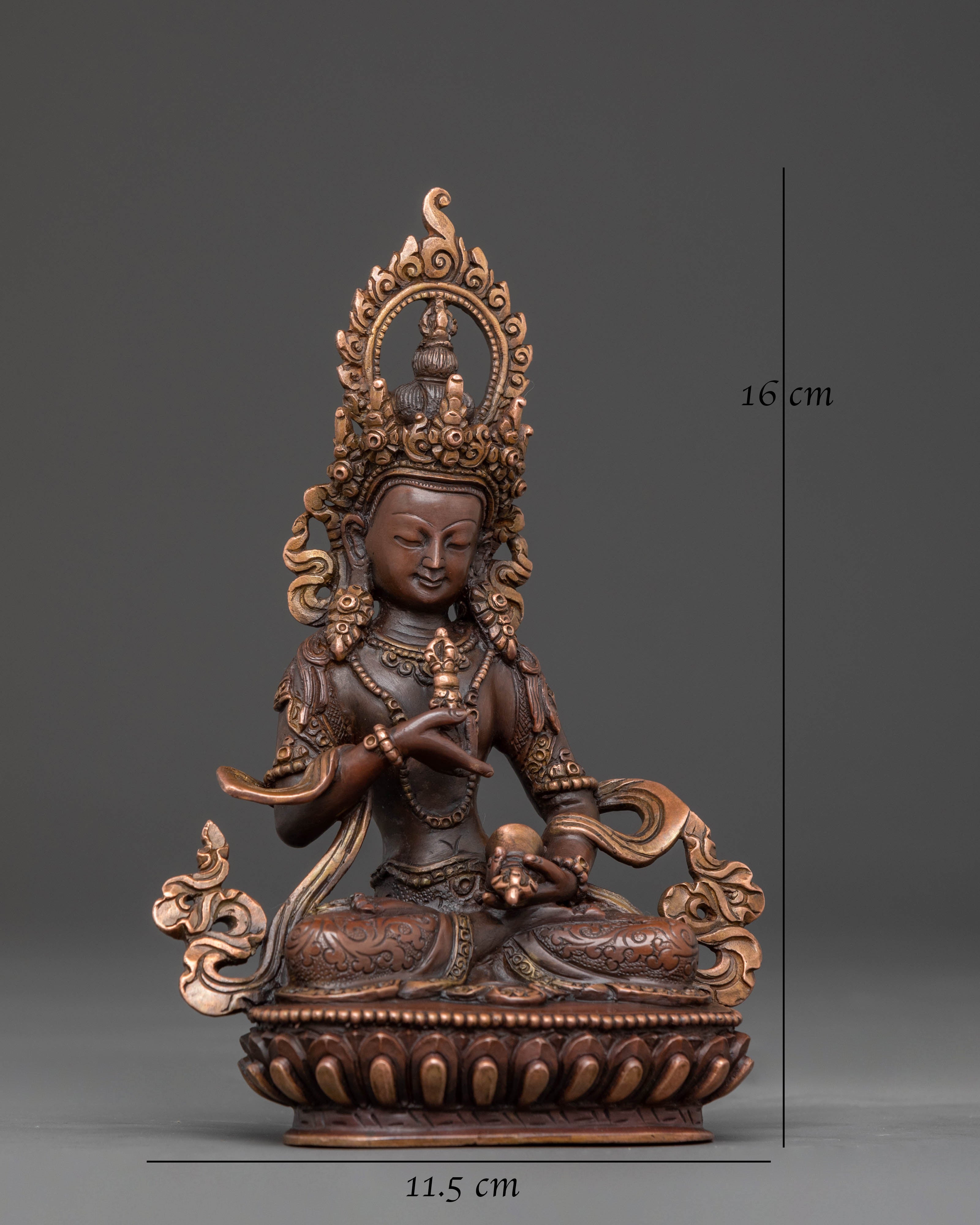 Oxidized Copper Vajrasattva Sacred Statue