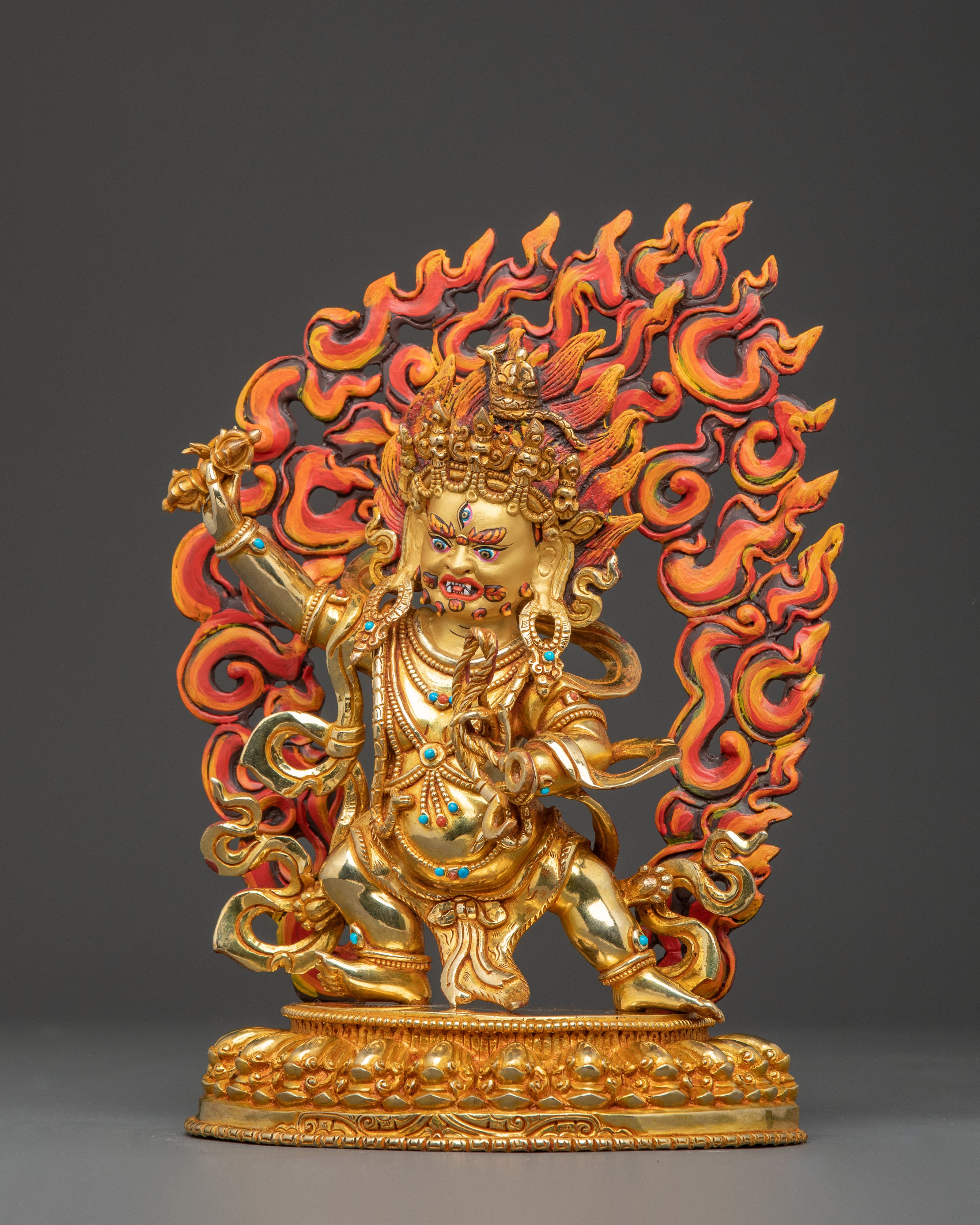 Vajrapani Guardian Bodhisattva Statue – Handcrafted Gold Gilded Copper Statue