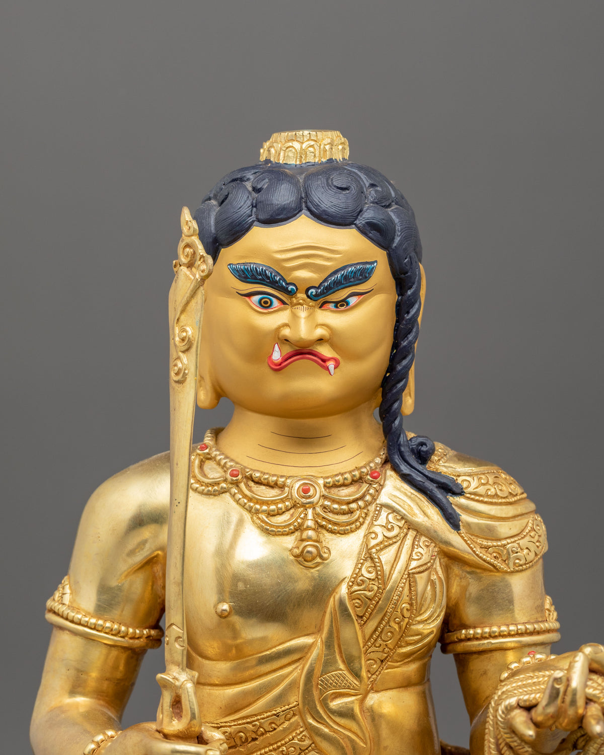 Yamraj Spiritual Statue | Handcrafted Copper Figurine for Altar