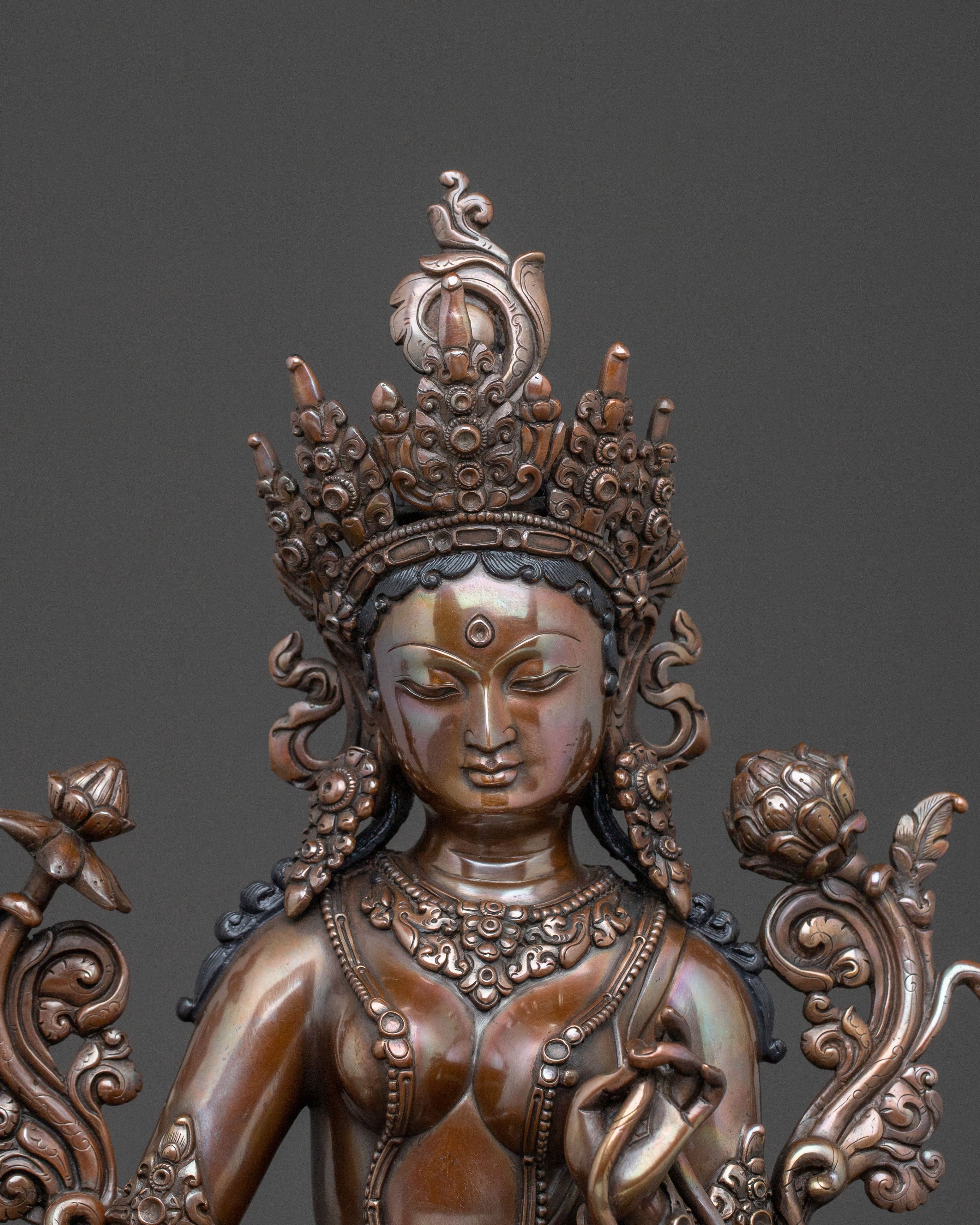 Savior Green Tara Traditional Statue for Rituals