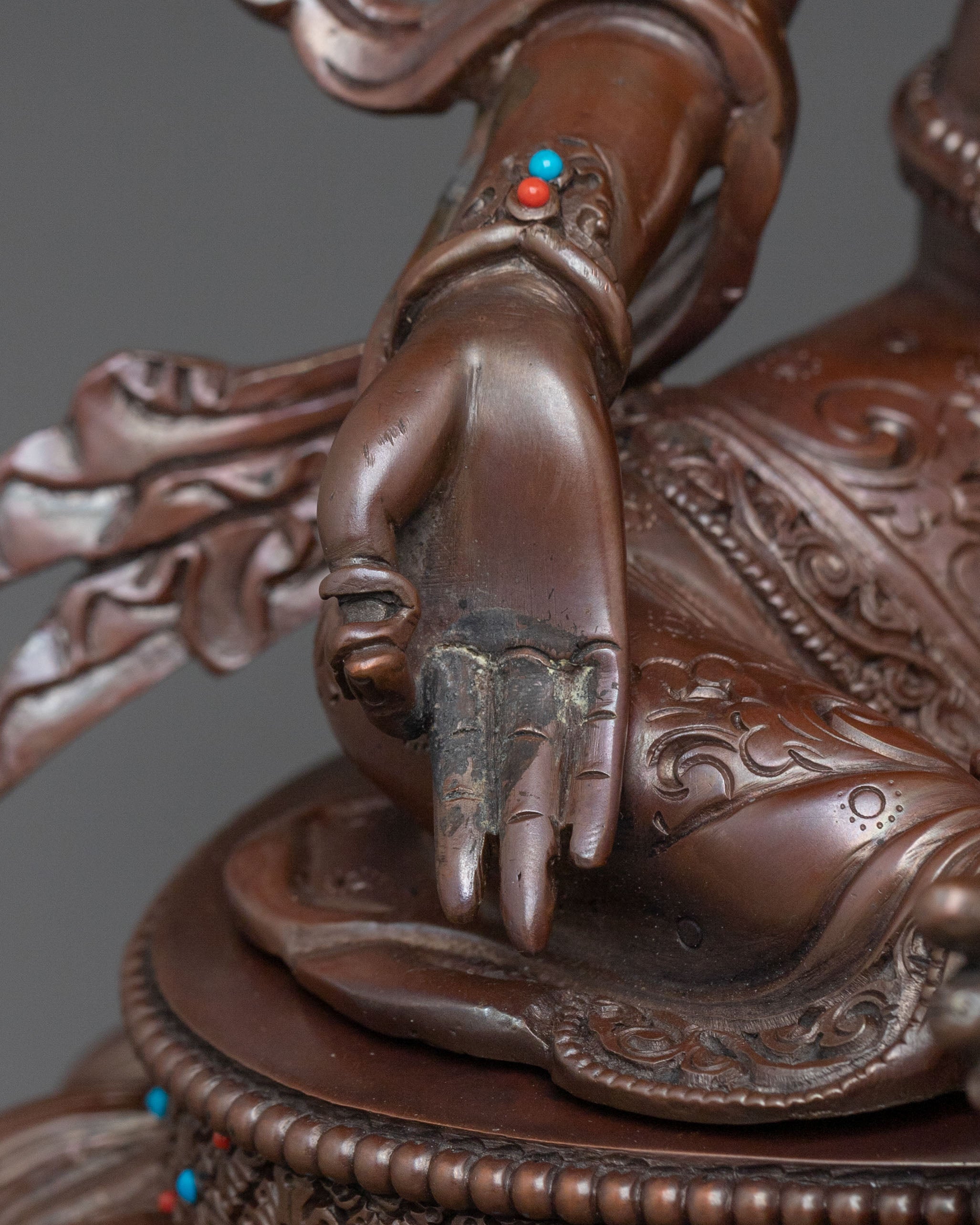 Green Tara Sacred Goddess Figurine | Tibetan Meditation Art