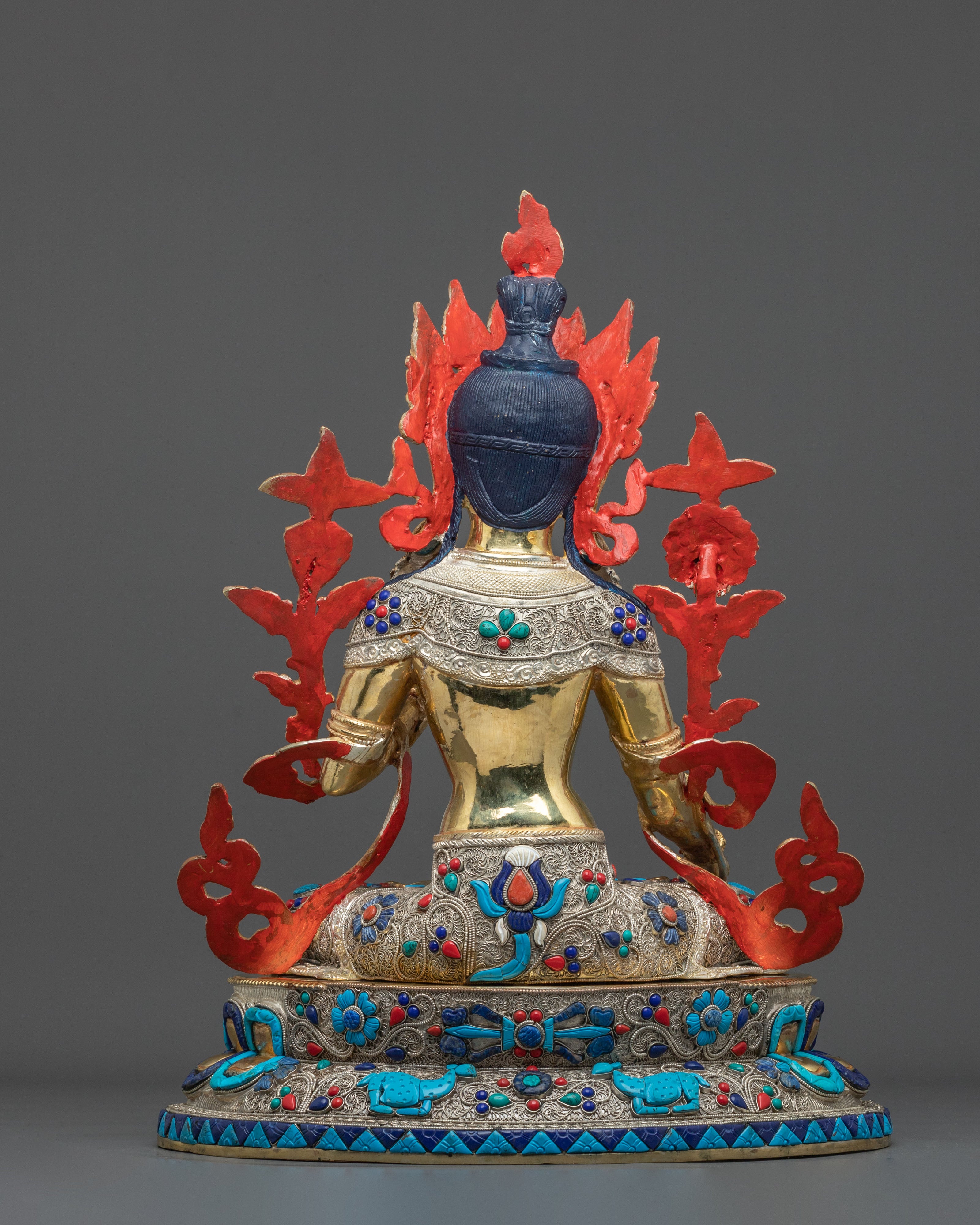 Sacred White Tara Sculpture | Copper Figurine