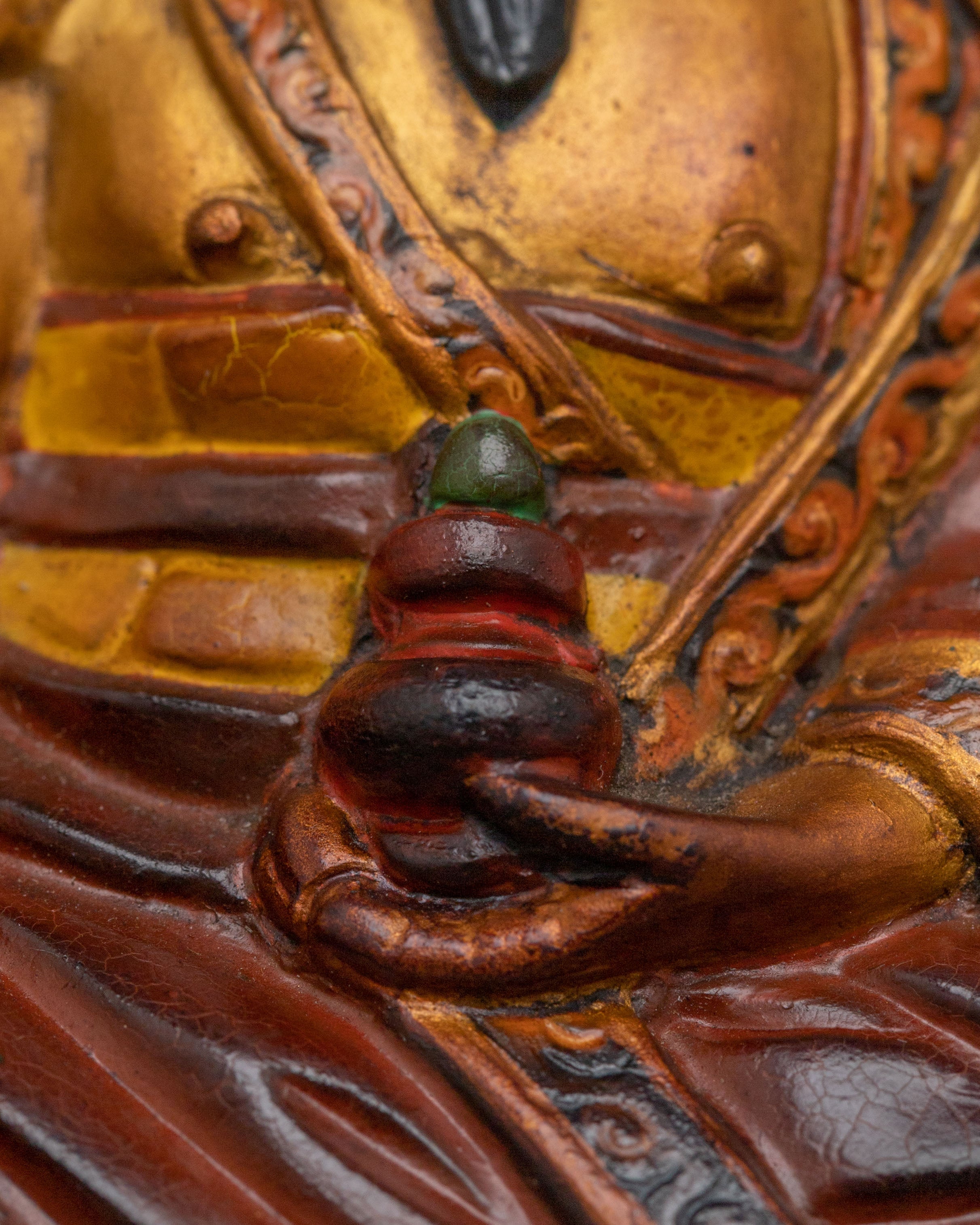 Buddhist Master Guru Shapdum Statue – Handcrafted Copper Sculpture