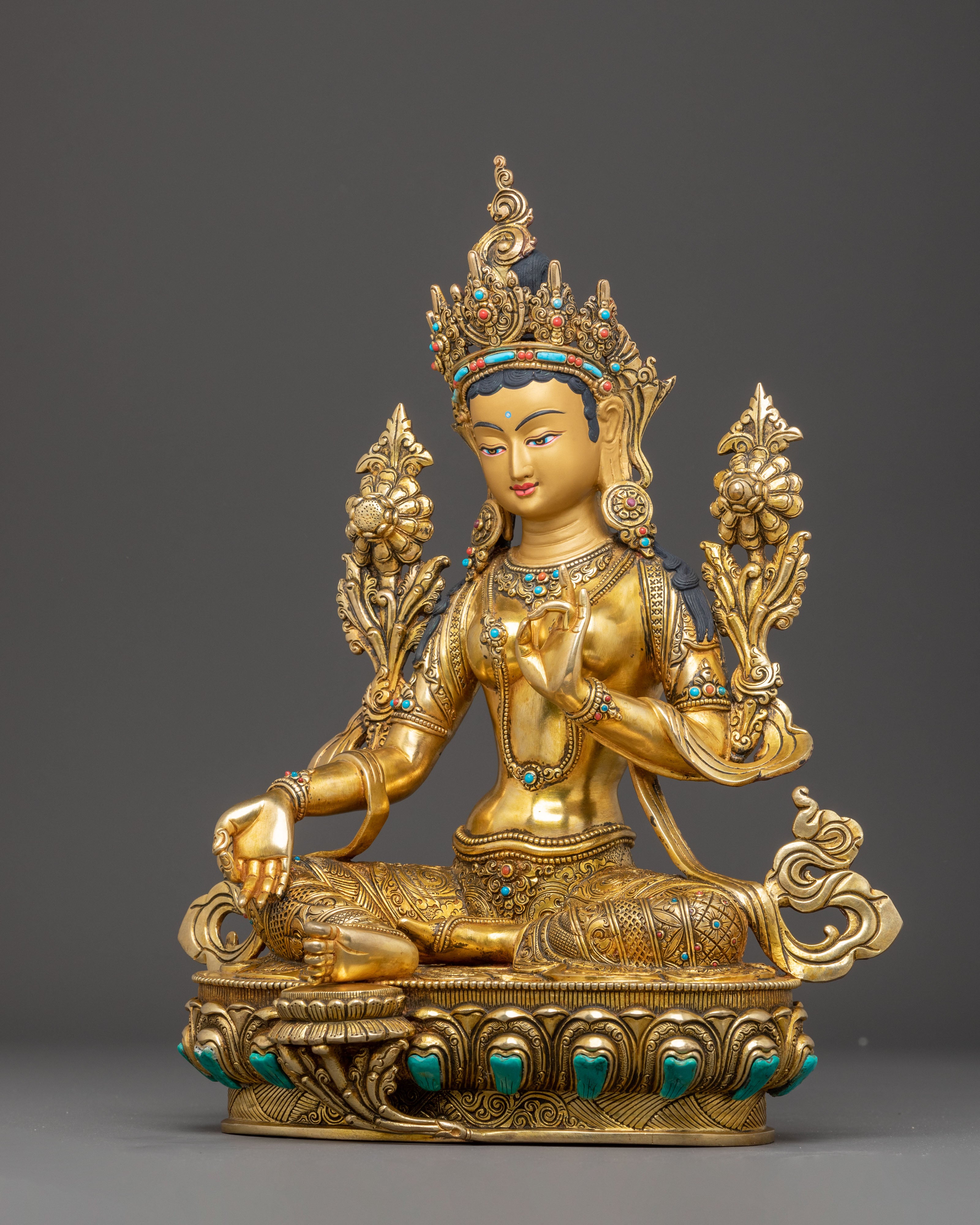 Handcrafted Mother Syama Tara Statue | Compassion and Protection Deity