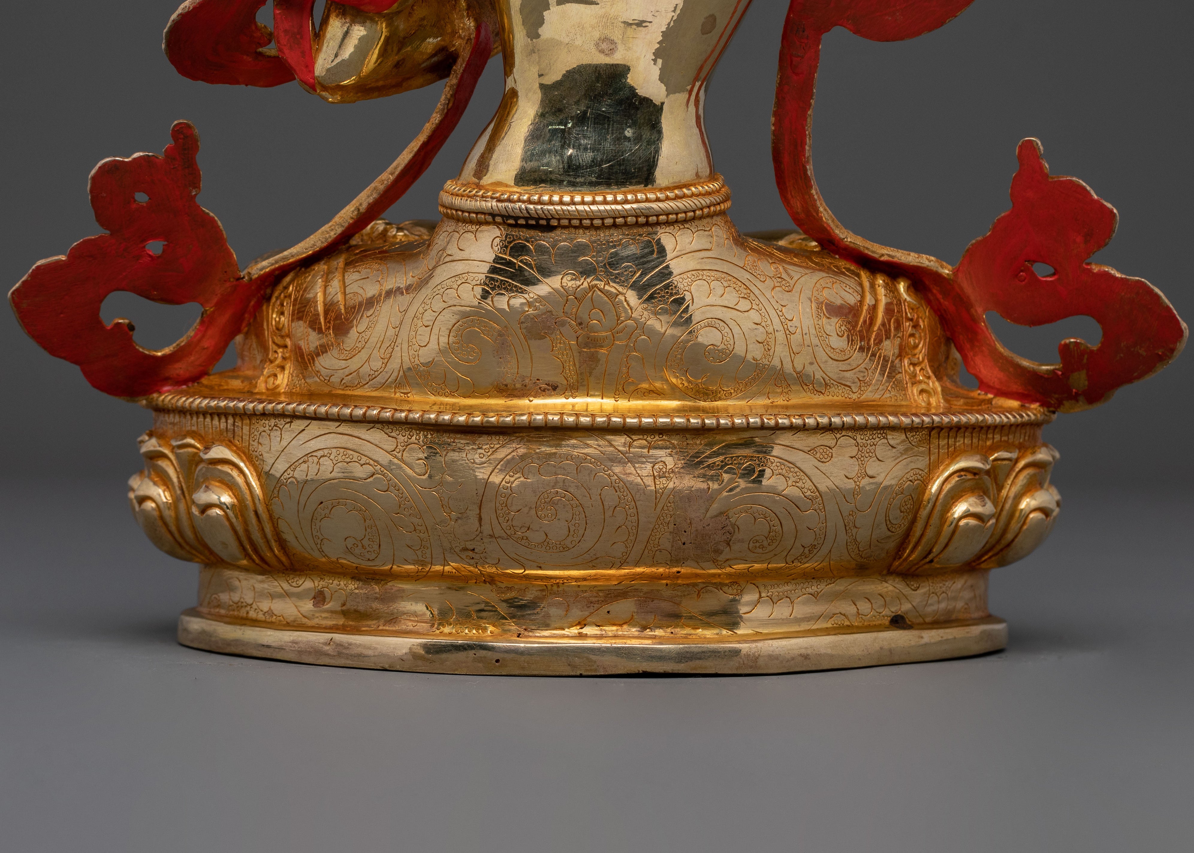 Manjushri 24k Gold Golden Statue | Wisdom and Insight
