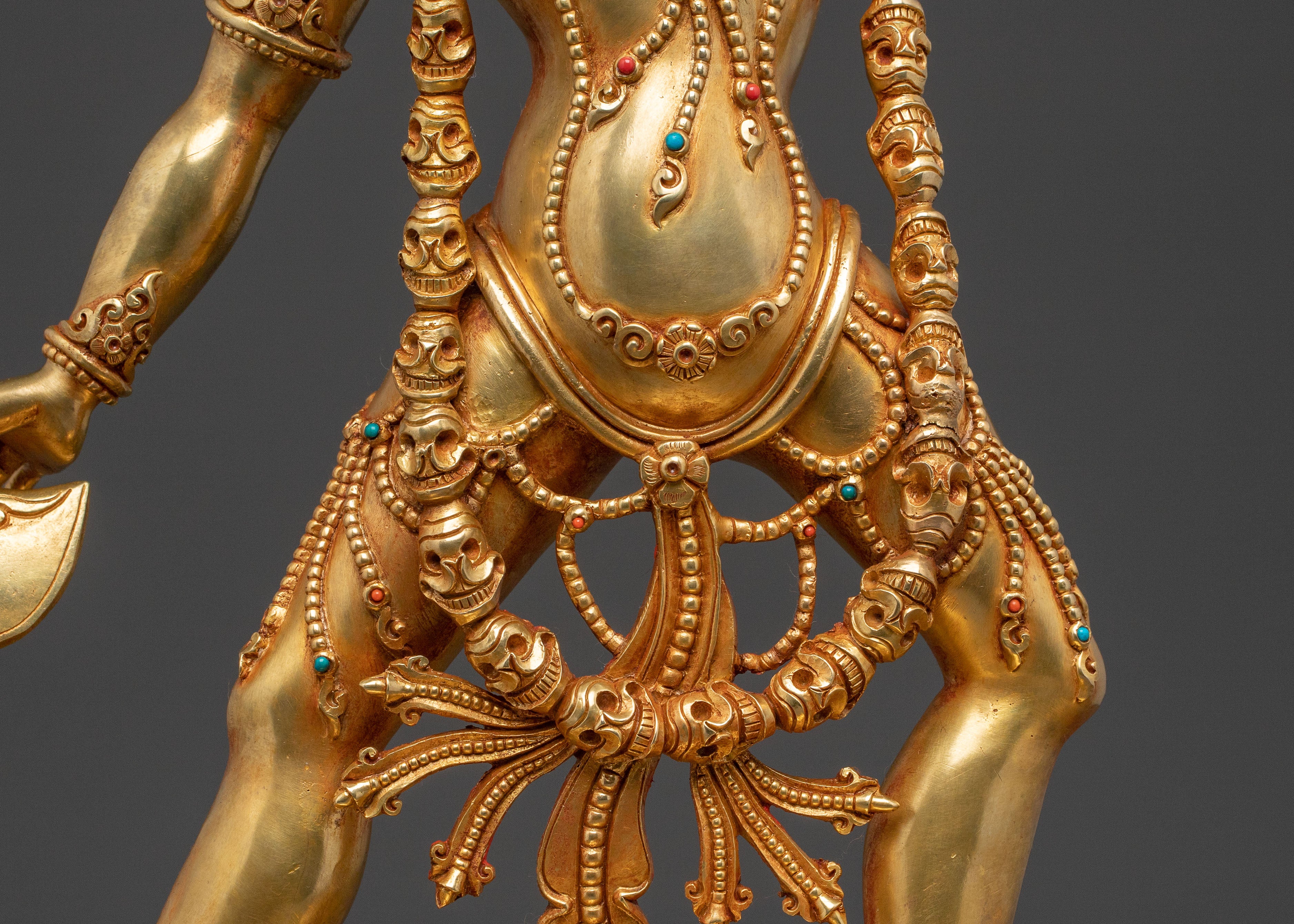Sacred Vajrayogini Golden Statue – Radiant Himalayan Copper