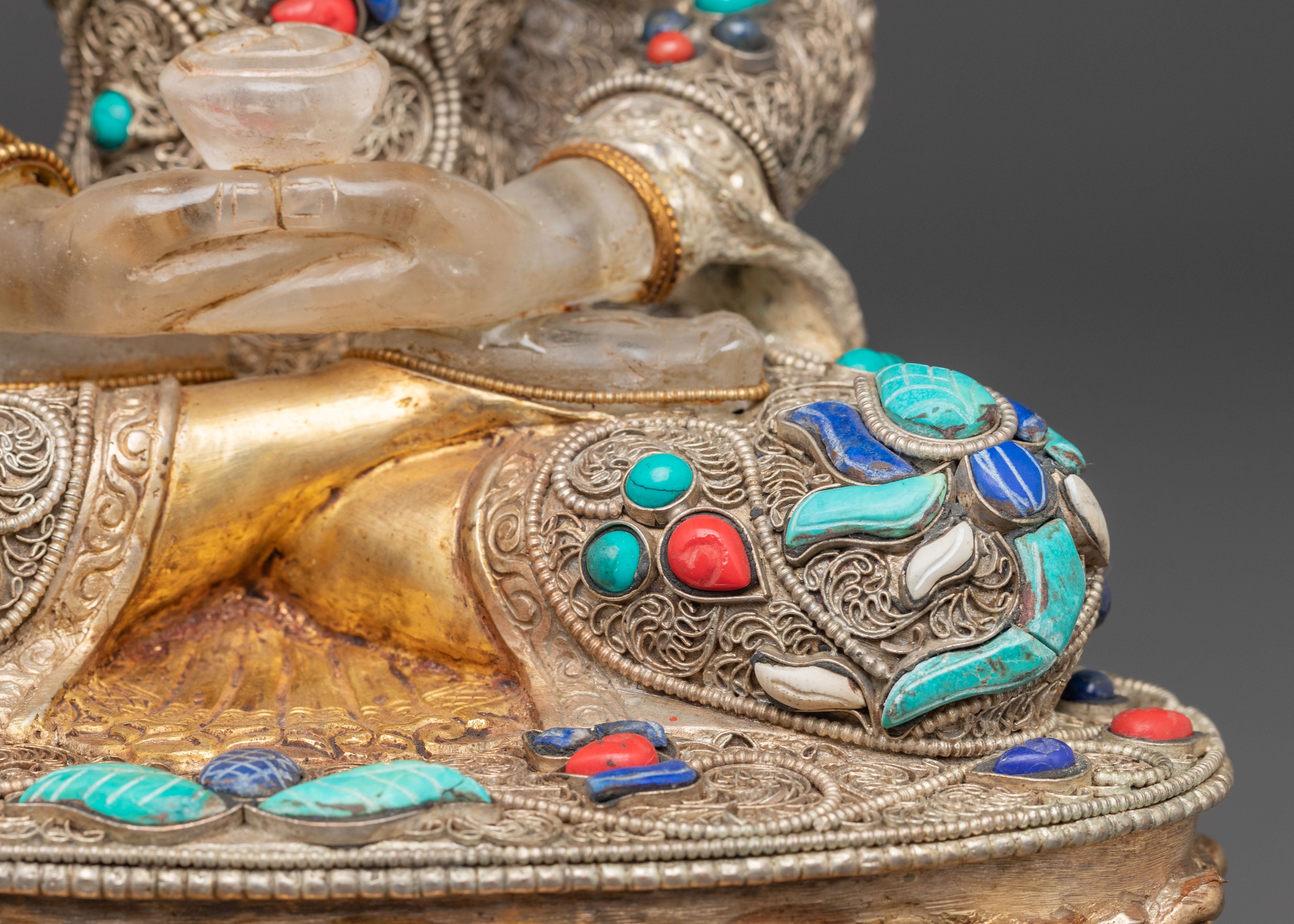 Crystal Statue of Buddha Amitabha | Infinite Light of Enlightenment