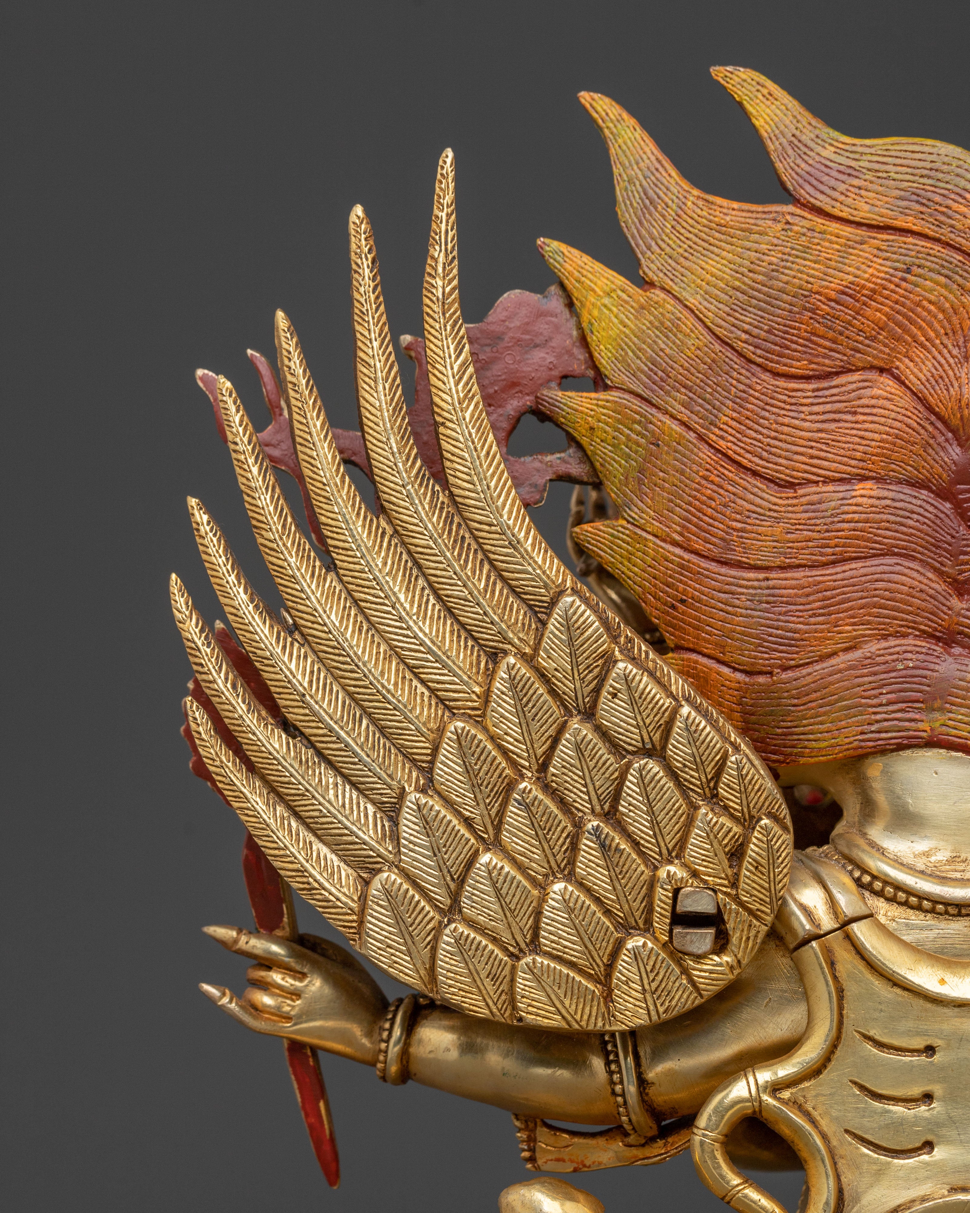 Hevajra Statue: 24k Gold Gilded Buddhist Deity