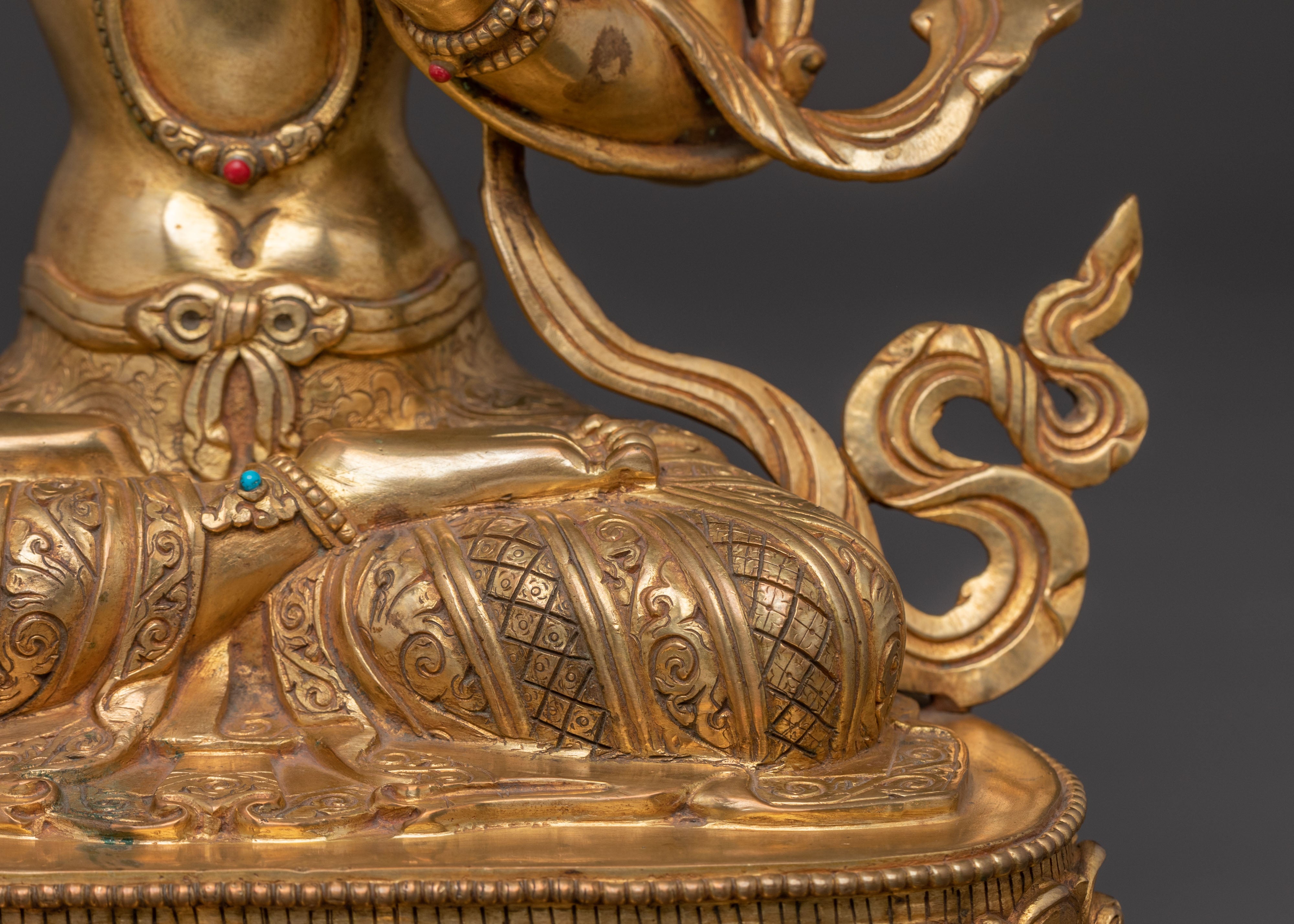 Manjushri Statue Holding Wisdom Swords | Radiant Enlightenment
