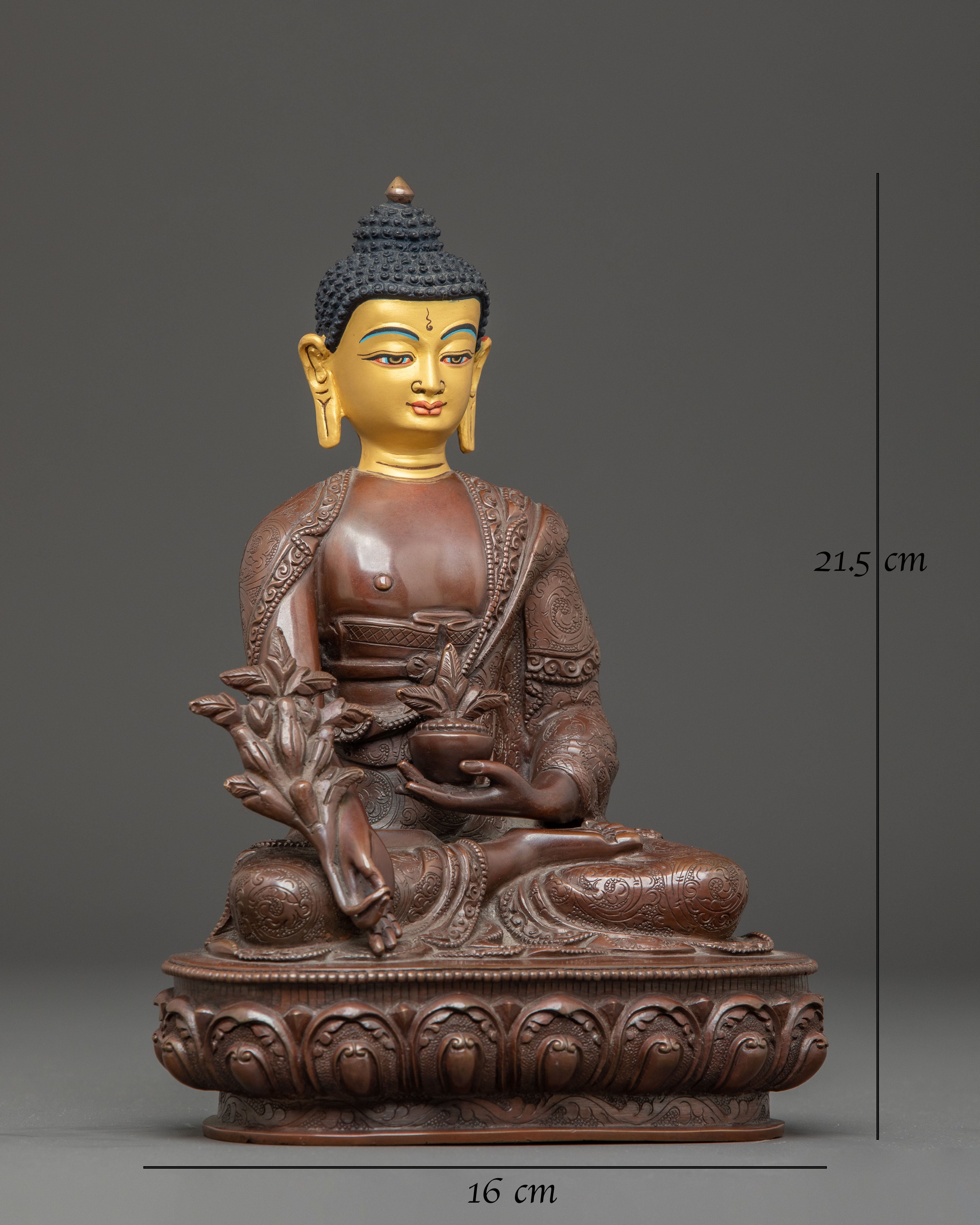 Golden Statue of Healer Medicine Buddha