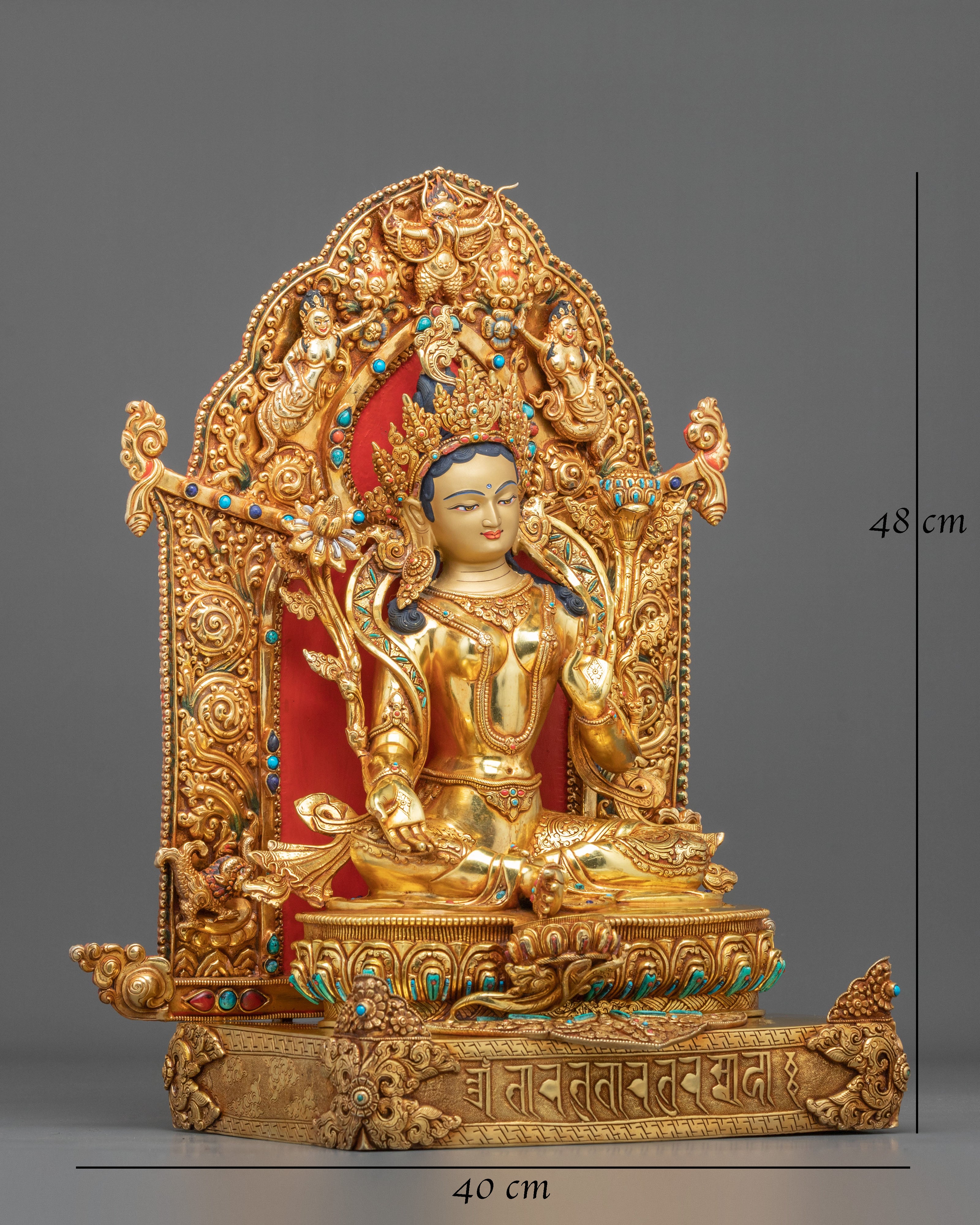 Green Tara Sculpture | Tibetan Fearless Protector
