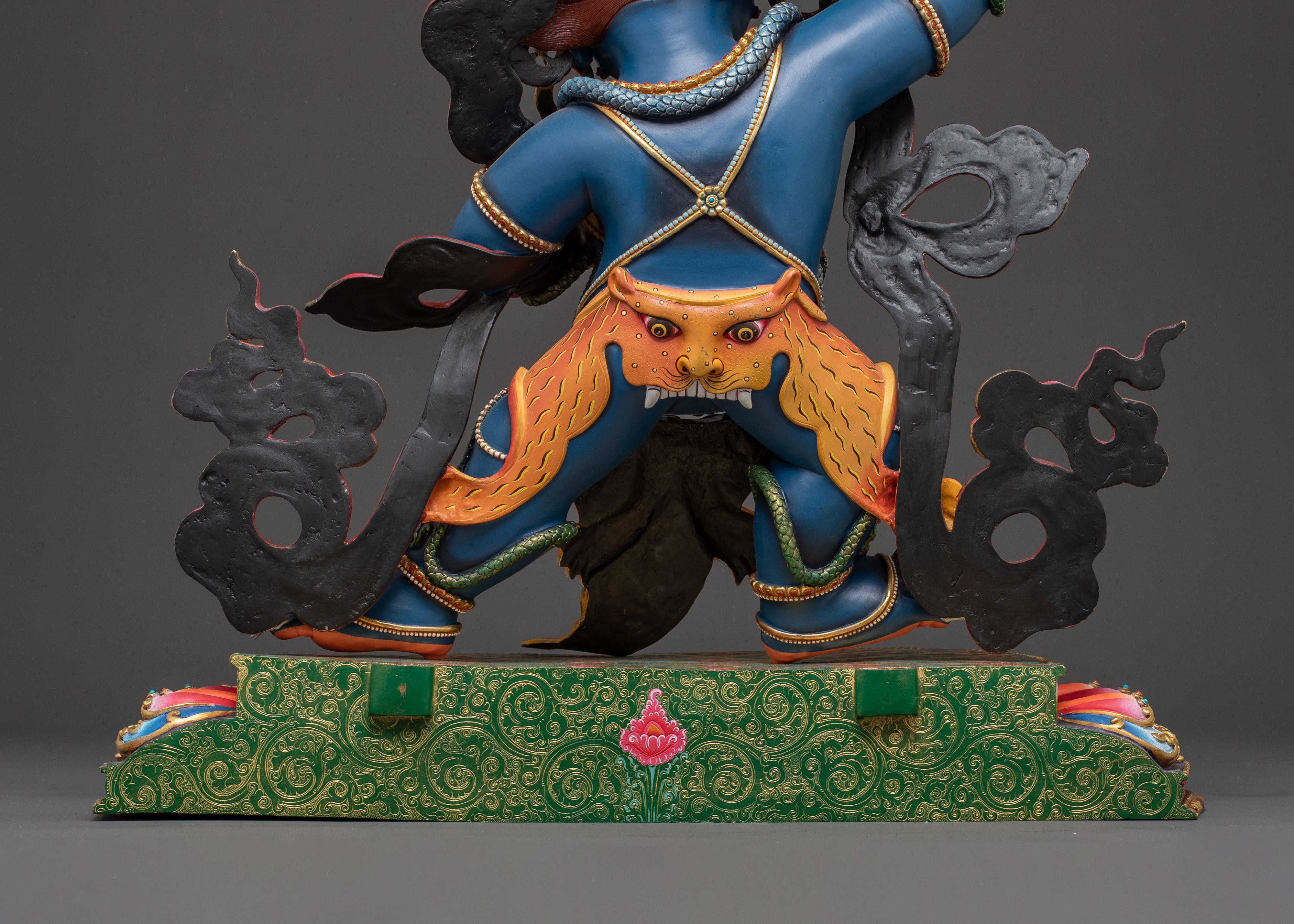 Golden Vajrapani Blessing Statue: Gilded Majesty from Nepal