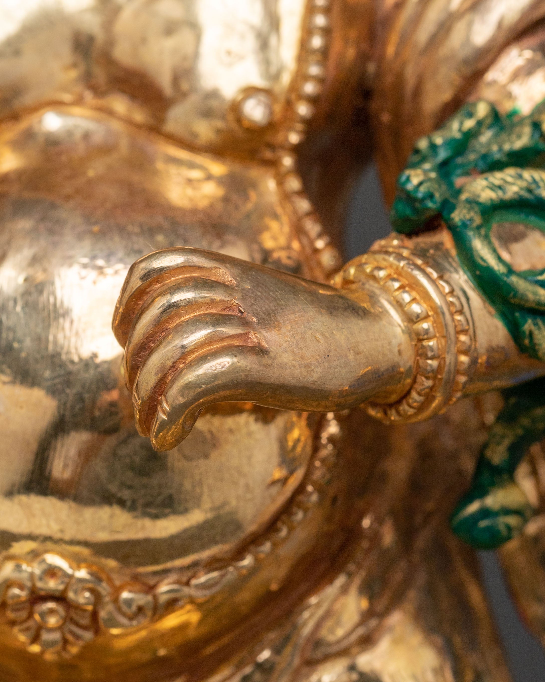 Ucchusma Protection Figure - Gilded Copper Statue