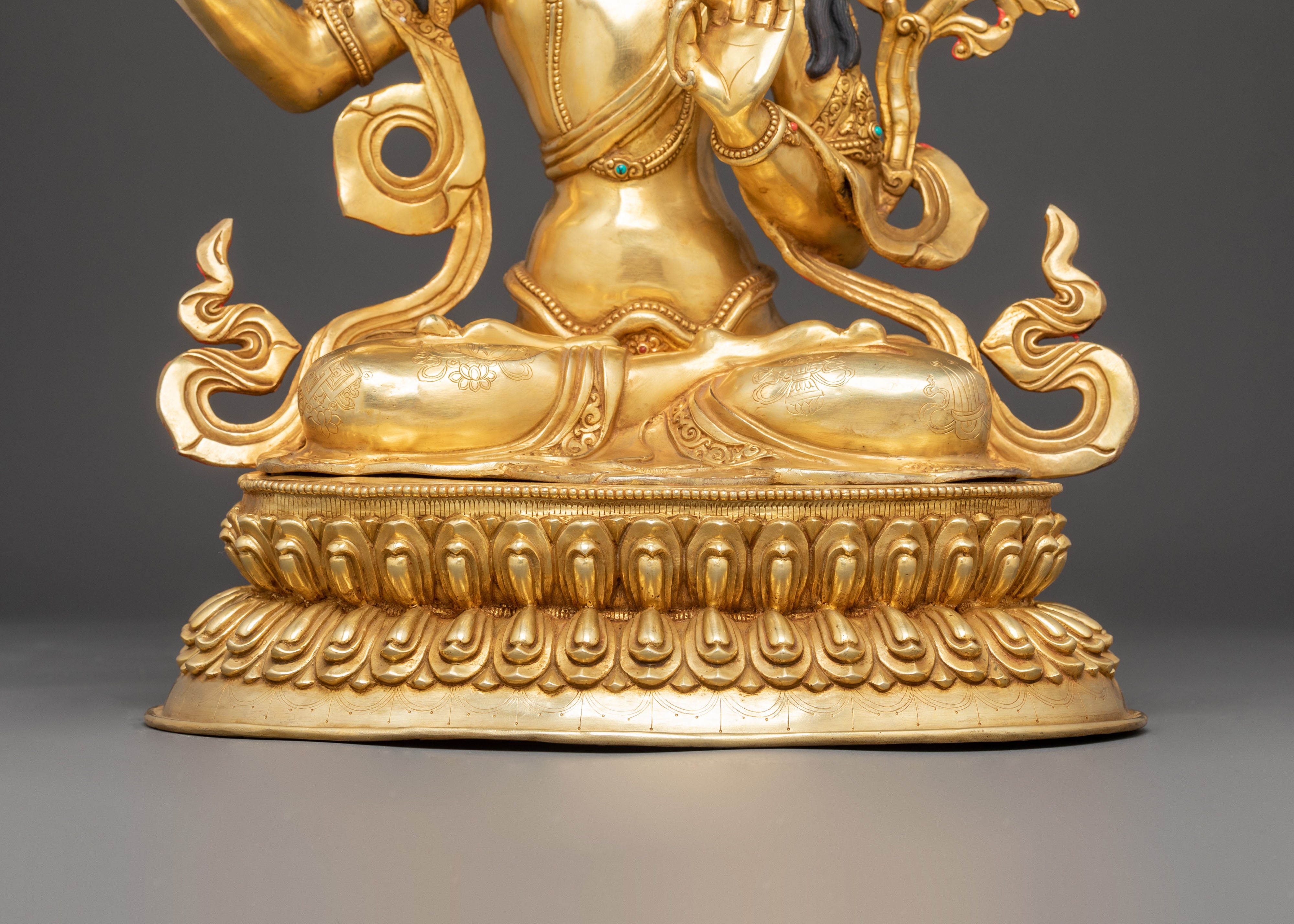 Handmade Copper Statue of Bodhisattva Manjushri | Embodiment of Wisdom