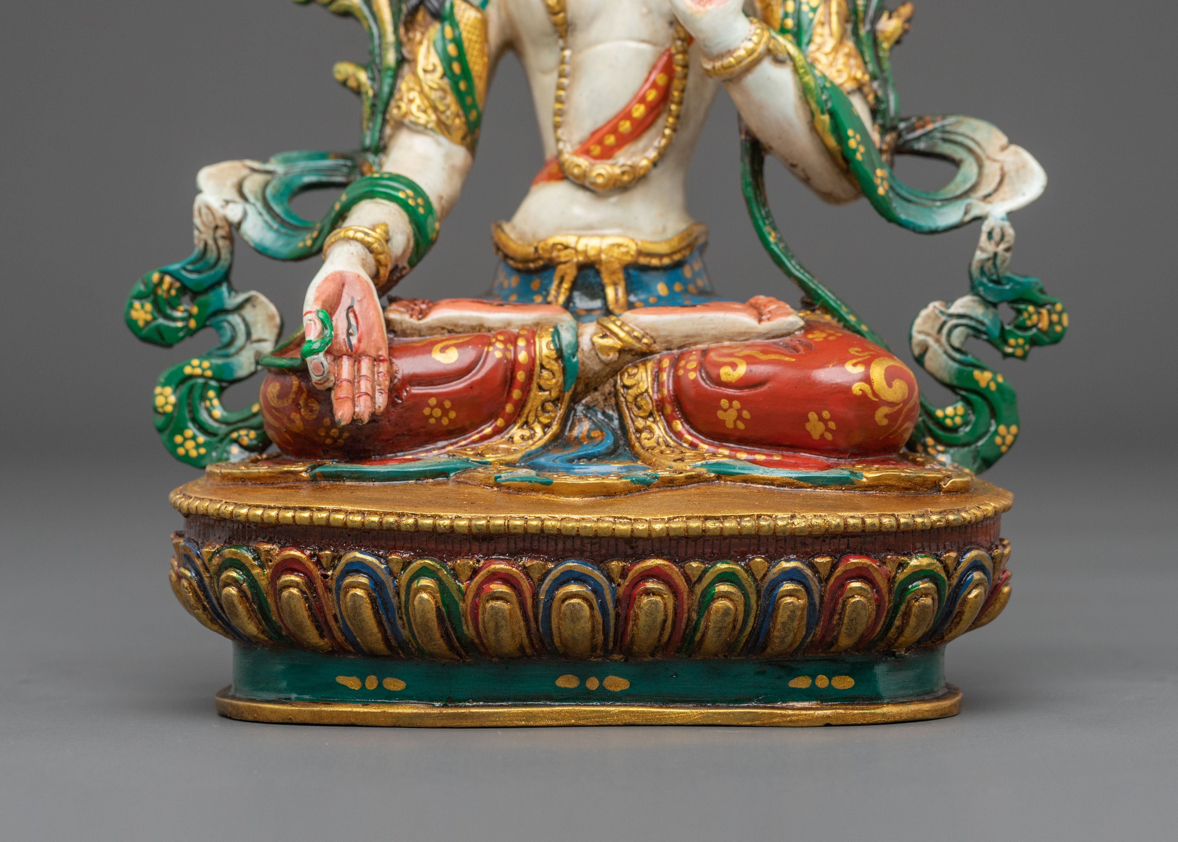 White Tara Figurine of Protection | Seven-Eyed Deity