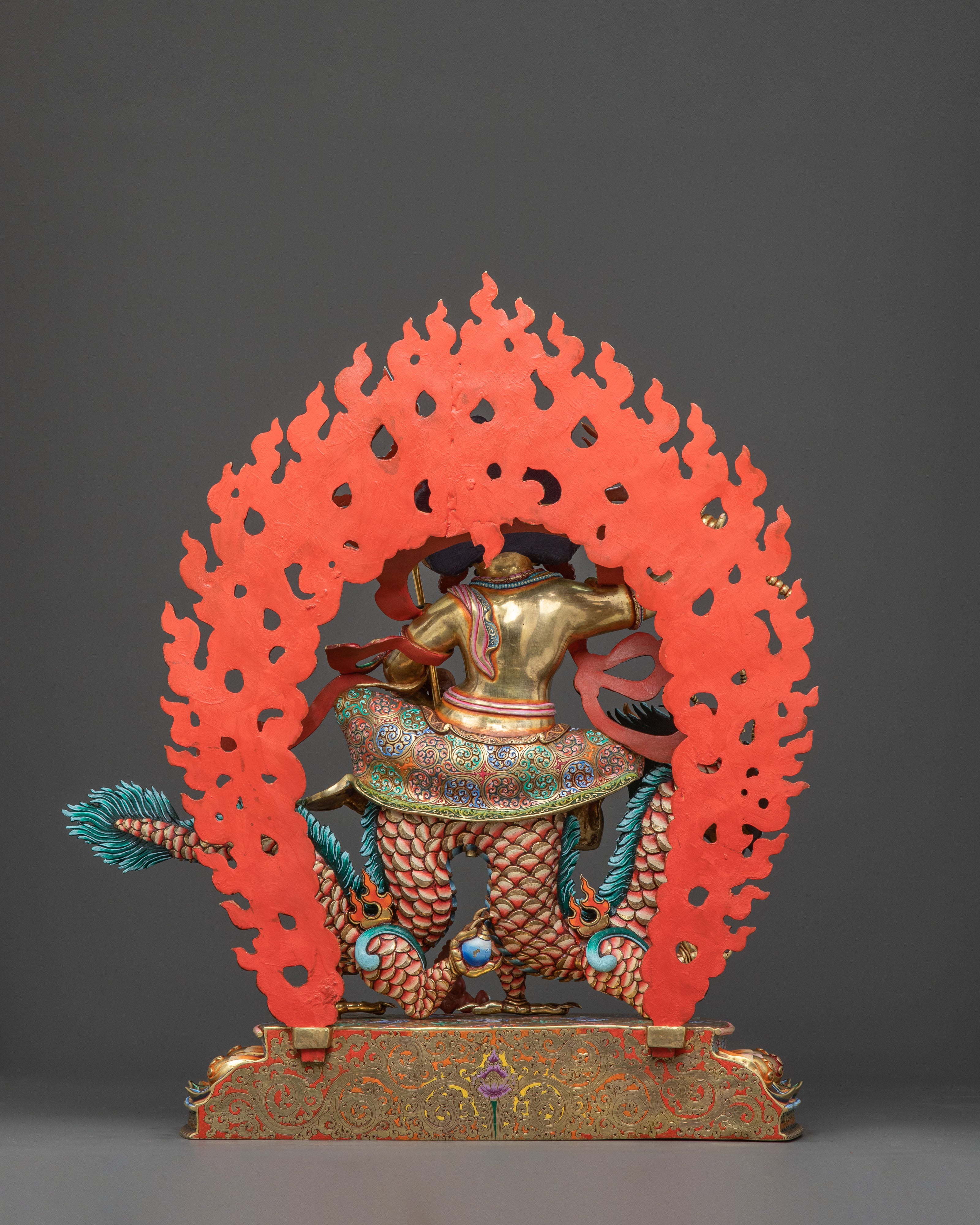 White Dzambhala Prosperity Statue | 24k Gold Glided