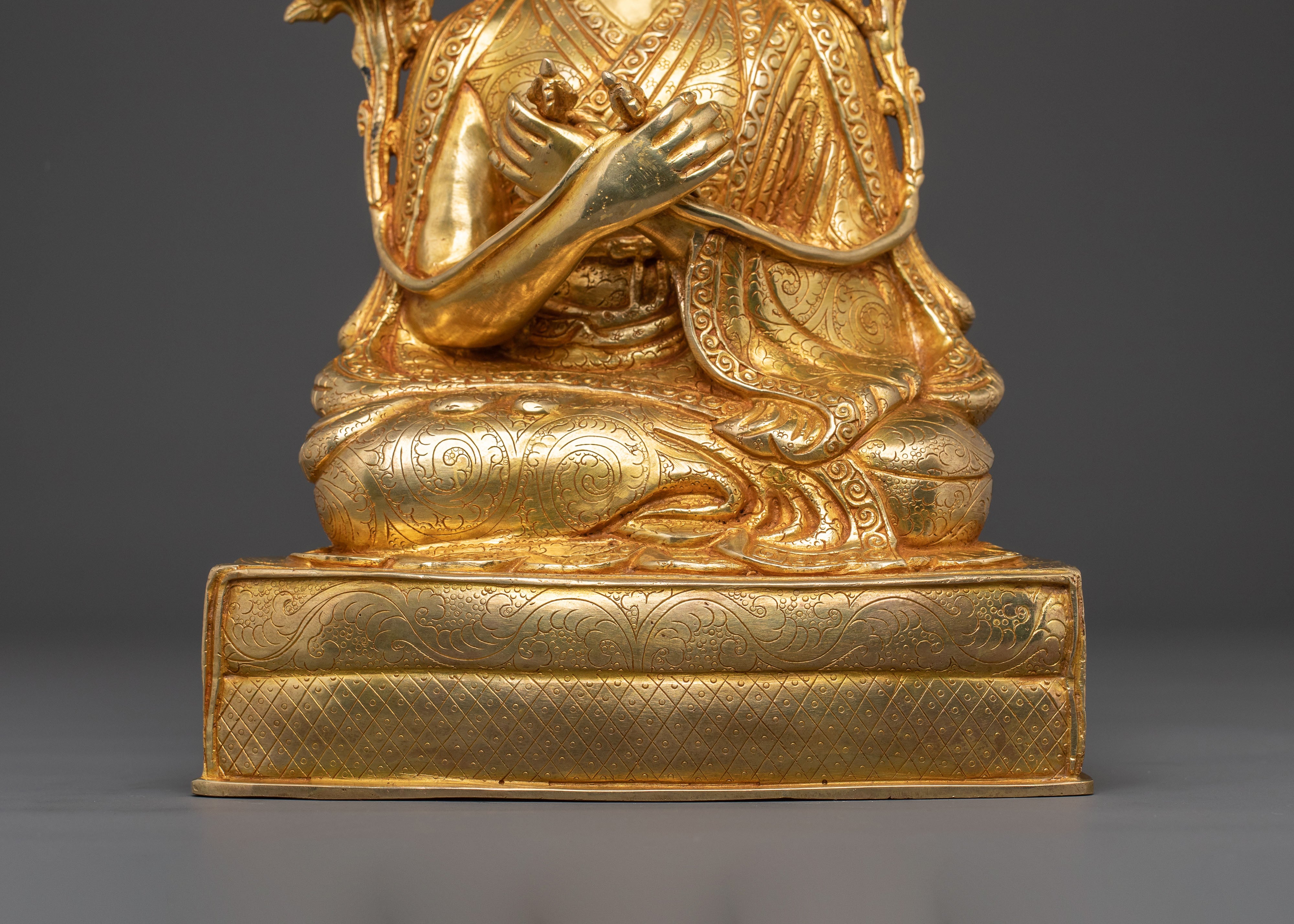 16th Karmapa Spiritual Statue – 24K Gold Gilded Copper