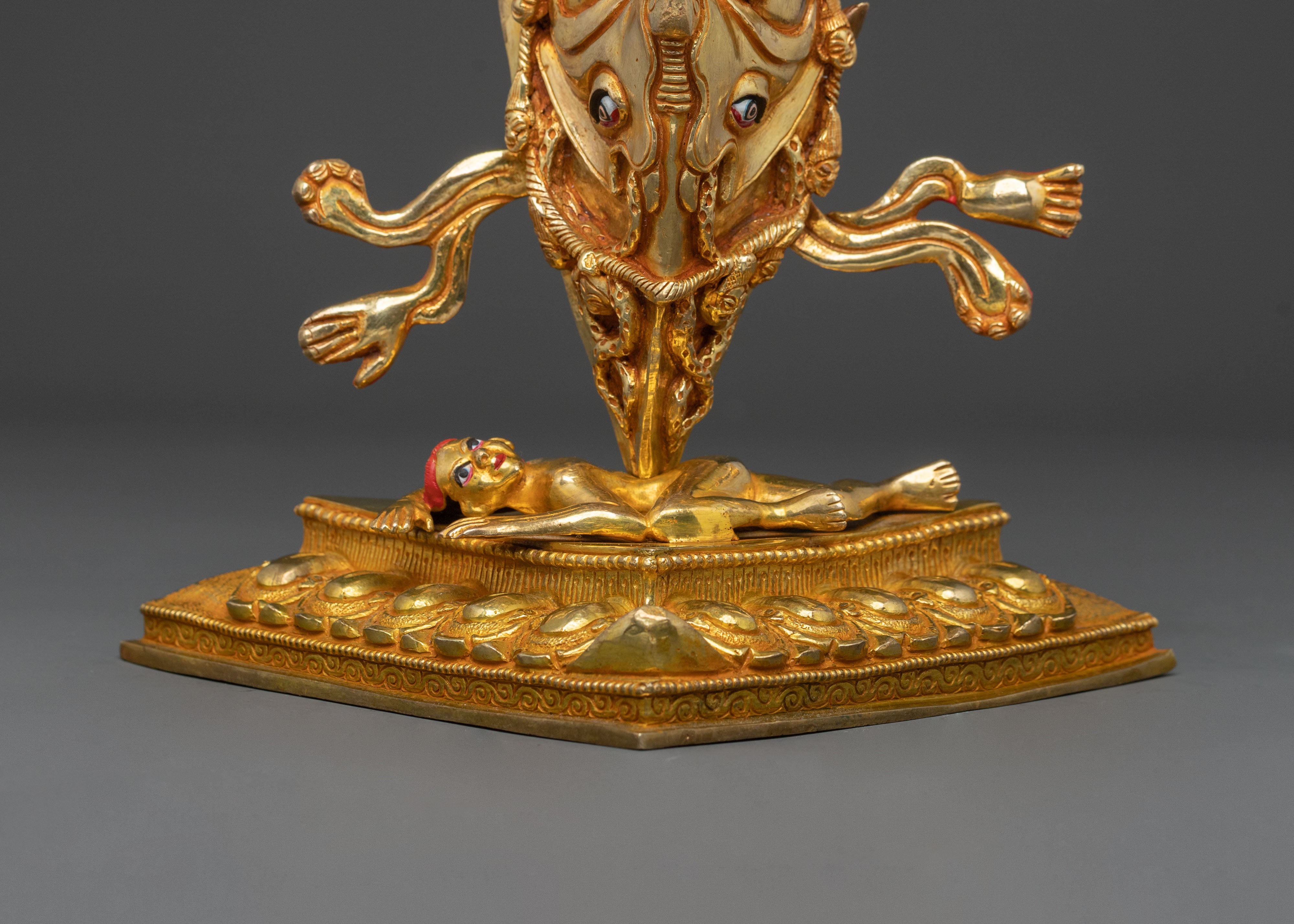 Traditional Vajrakilaya Statue | Wrathful Tantric Deity of Transformation