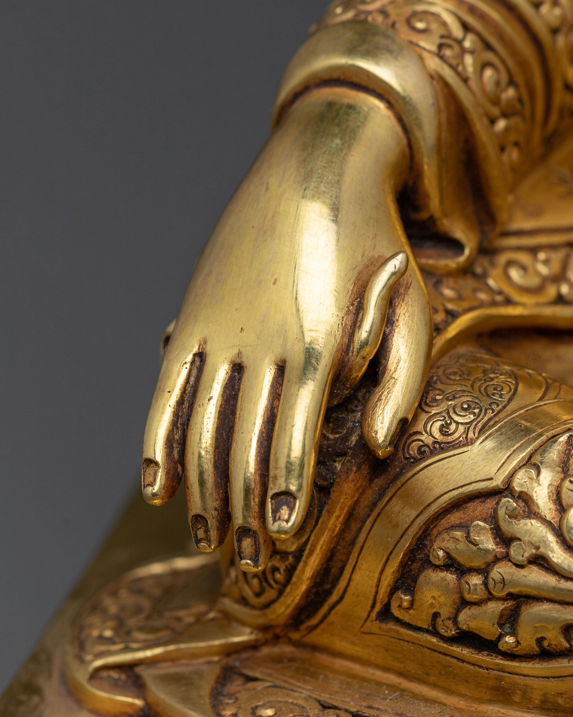 Trisong Detsen: Royal 24K Gold Gilded Statue