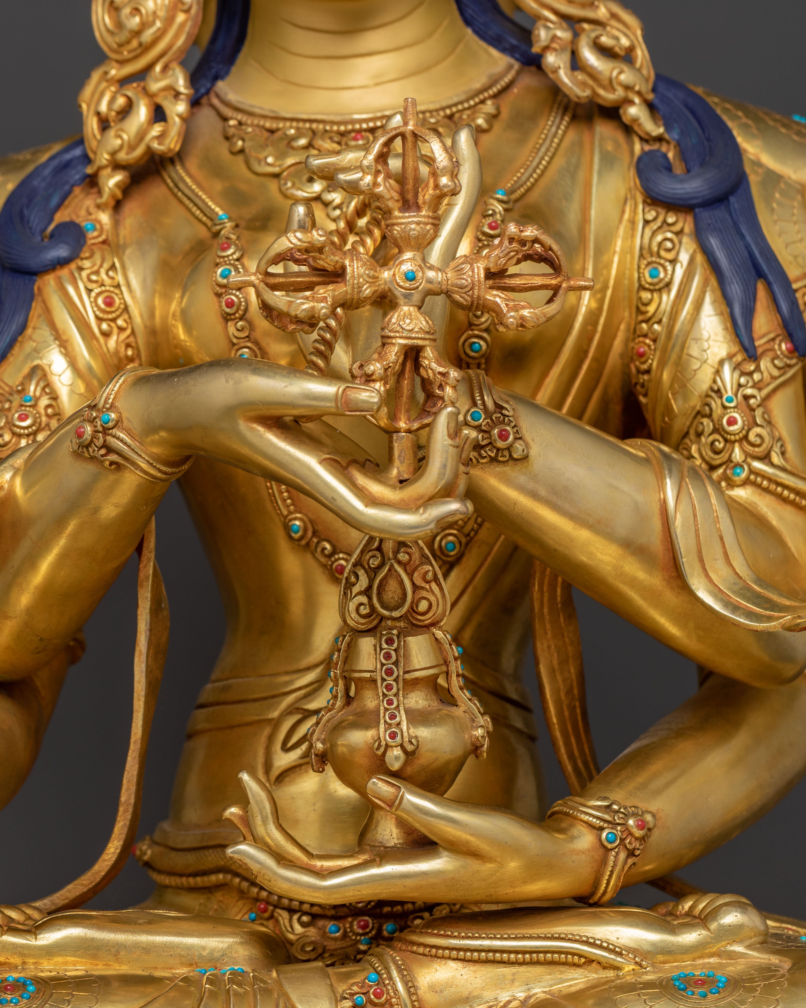 Handcrafted Namgyalma Sacred Statue – 24K Gold Gilded Masterpiece