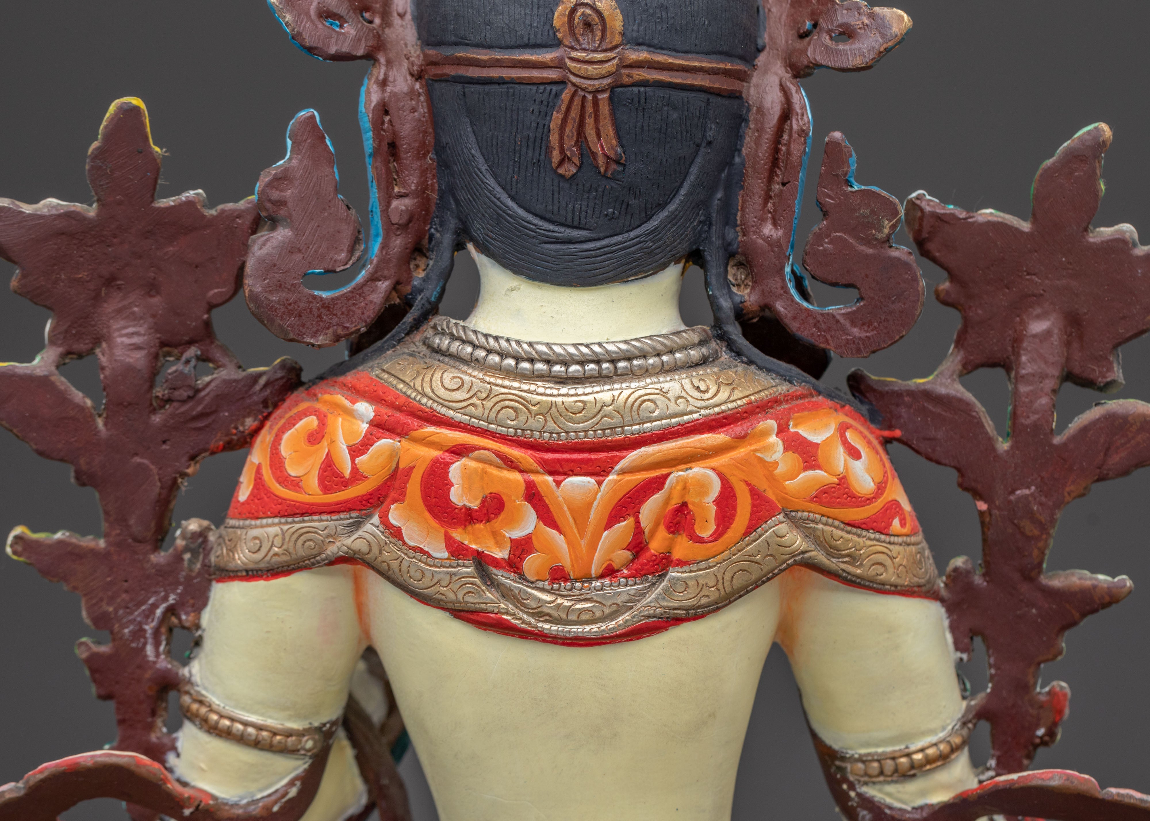 Healing Grace White Tara Statue – Gilded Copper Serenity