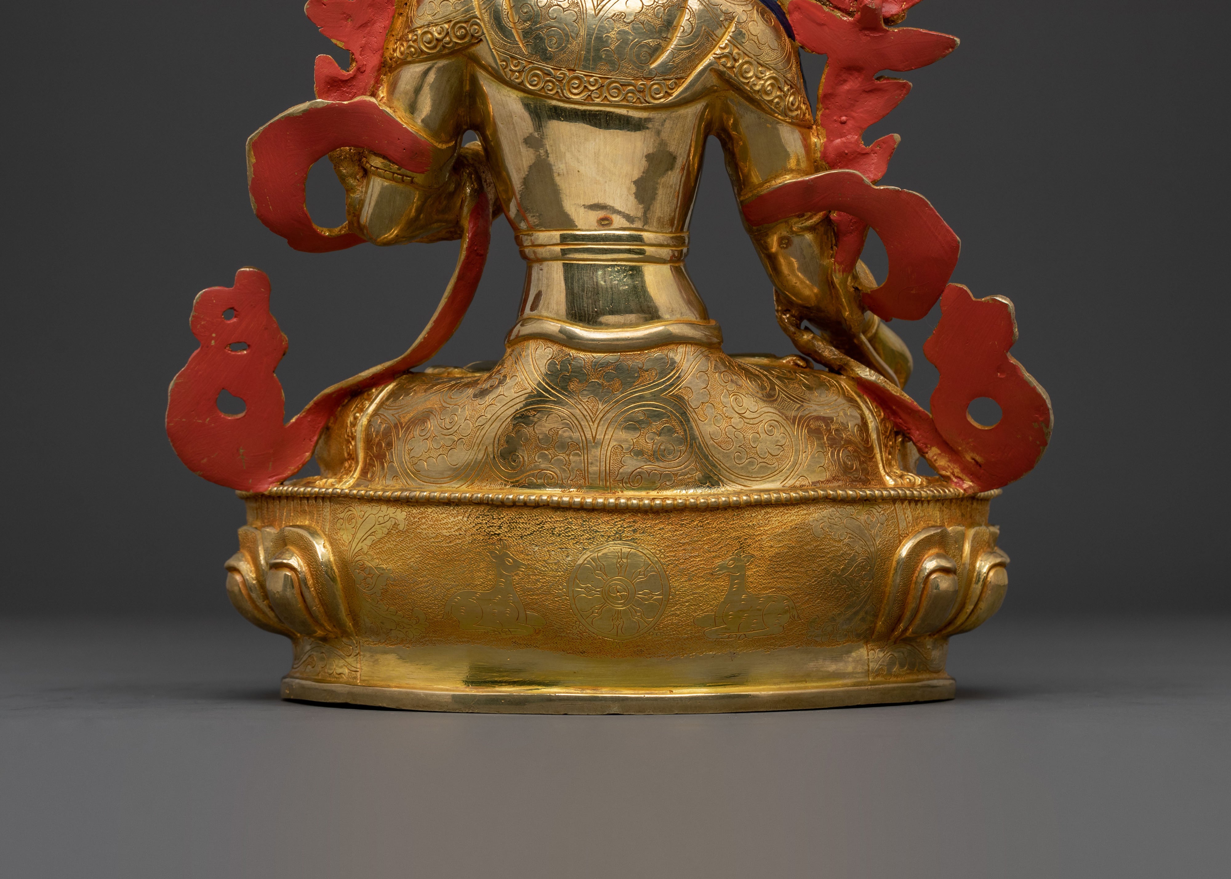 Handcrafted White Tara Golden Statue | Tibetan Deity