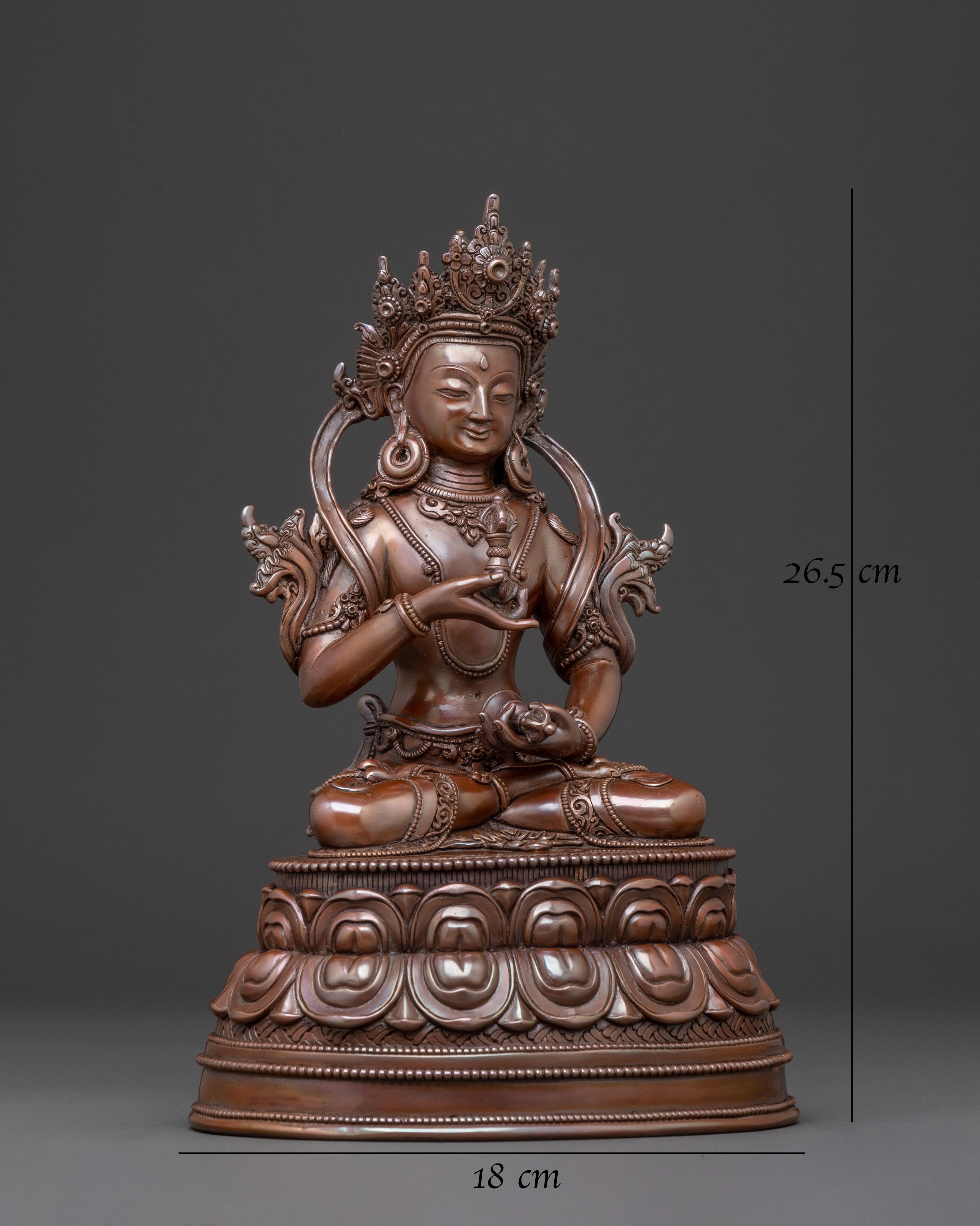 Sacred Vajrasattva Copper Statue | Oxidized Serenity