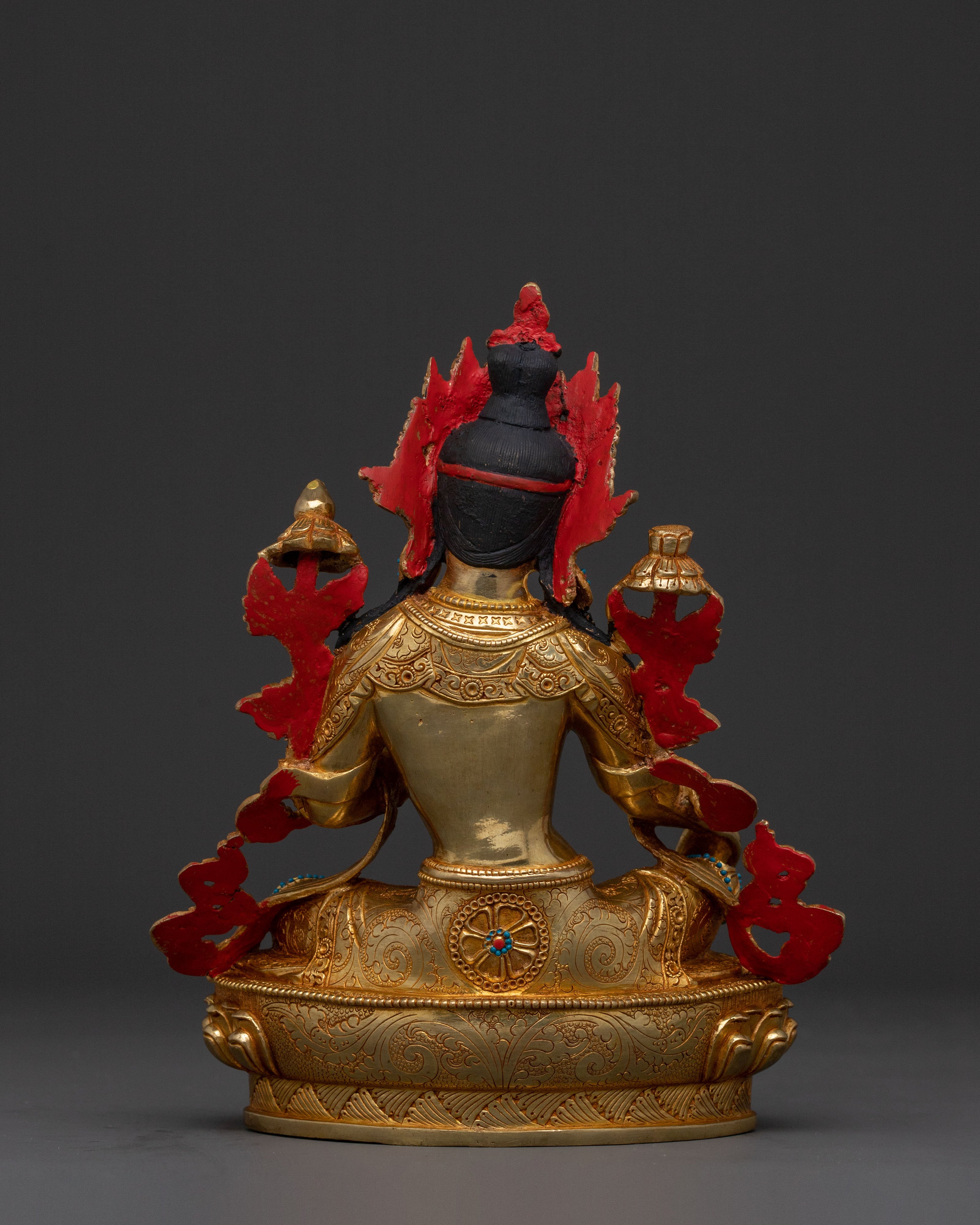 Divine Mother Tara Statue: Hand-Gilded Serenity