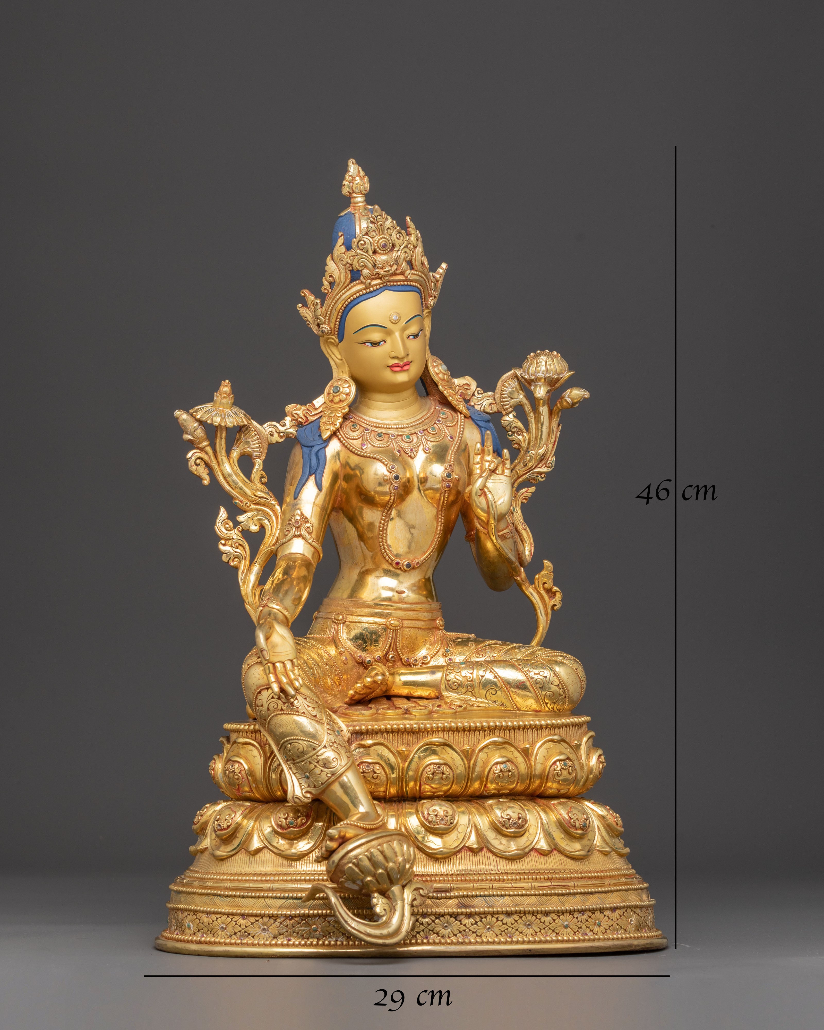 Green Tara Statue: Love and Compassion Deity | Female Bodhisattva