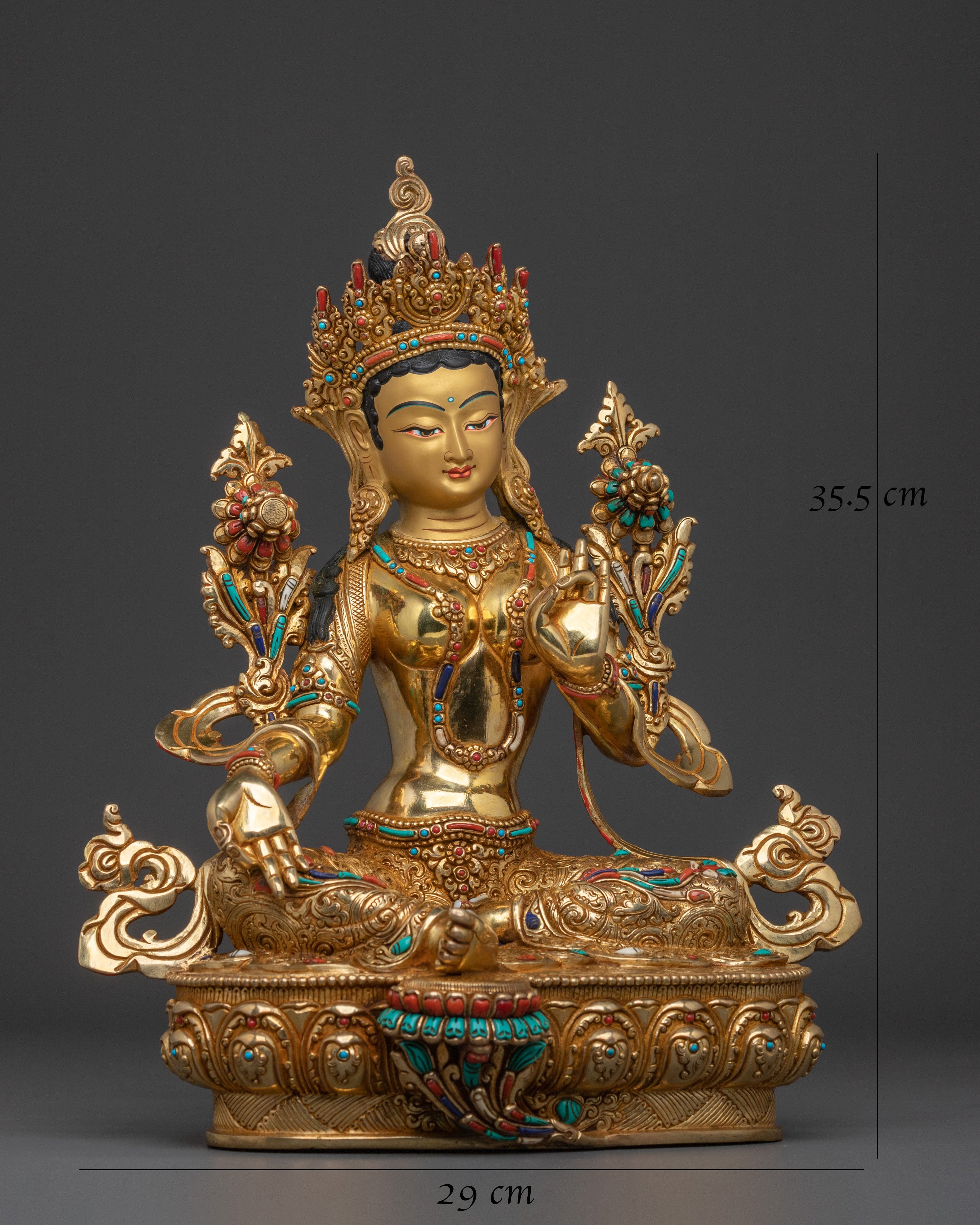 Goddess Green Tara Statue | Mother Figurine