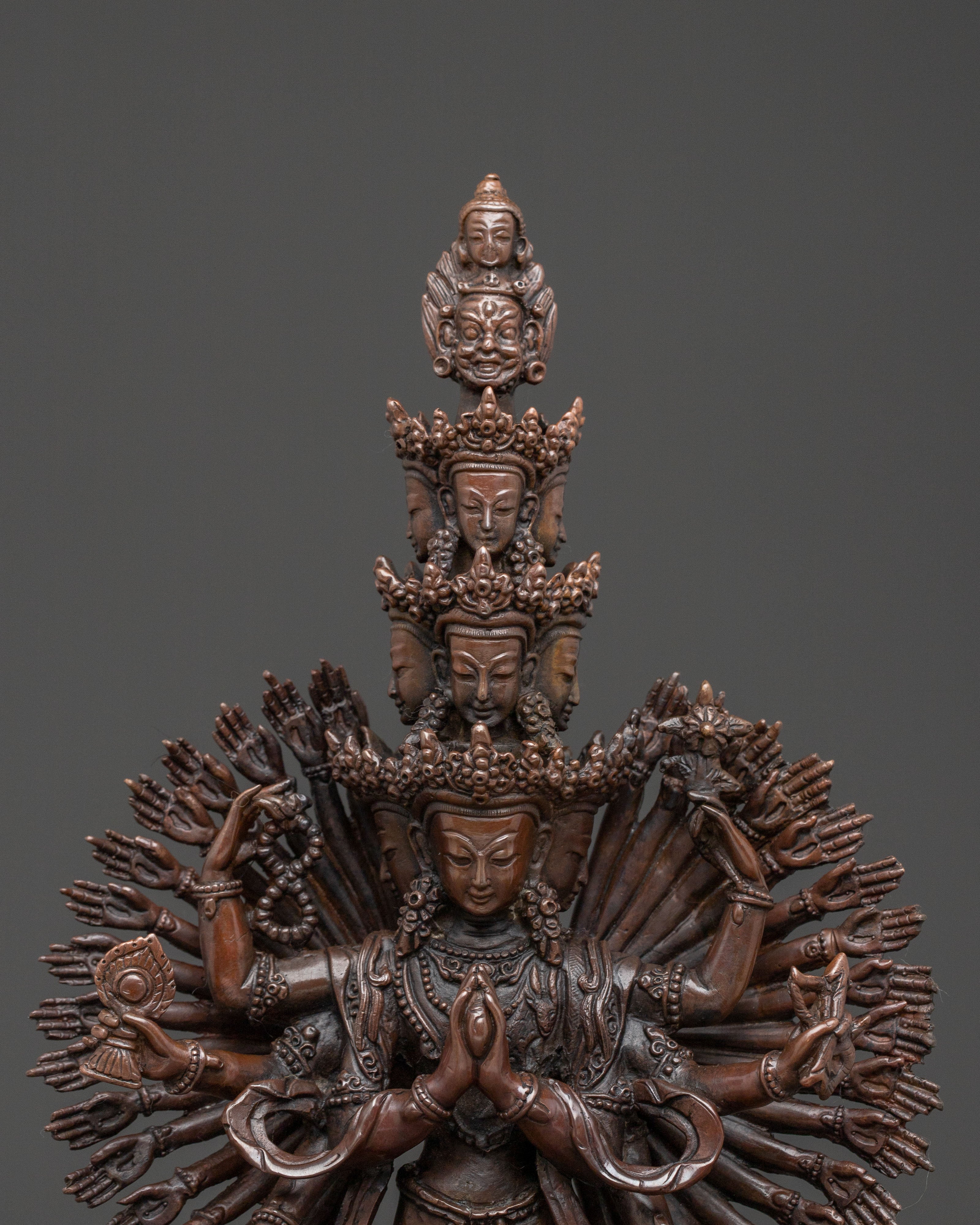1000 Armed Chenrezig Handcrafted Statue | Altar Decor