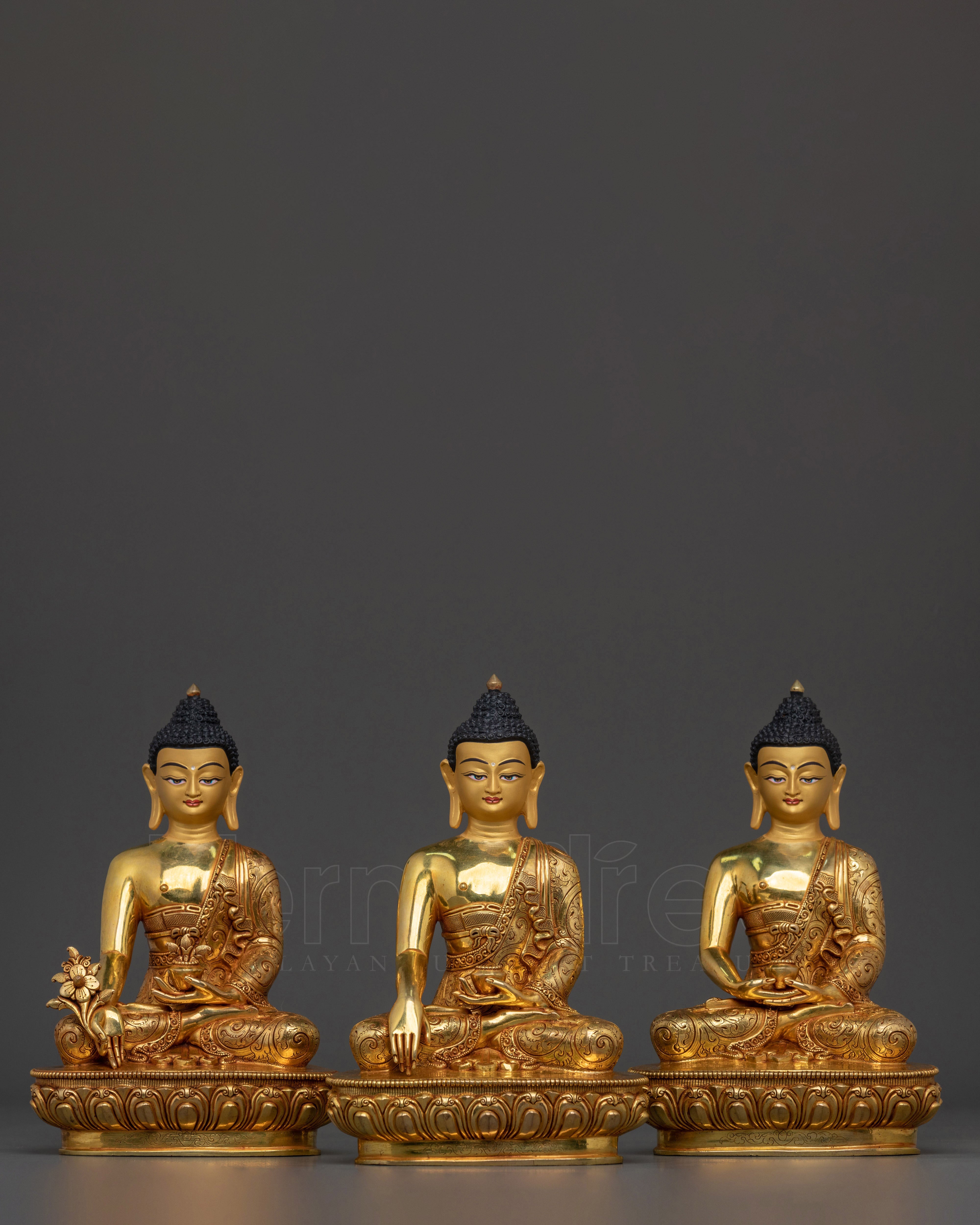 Three Buddhas Statue Set