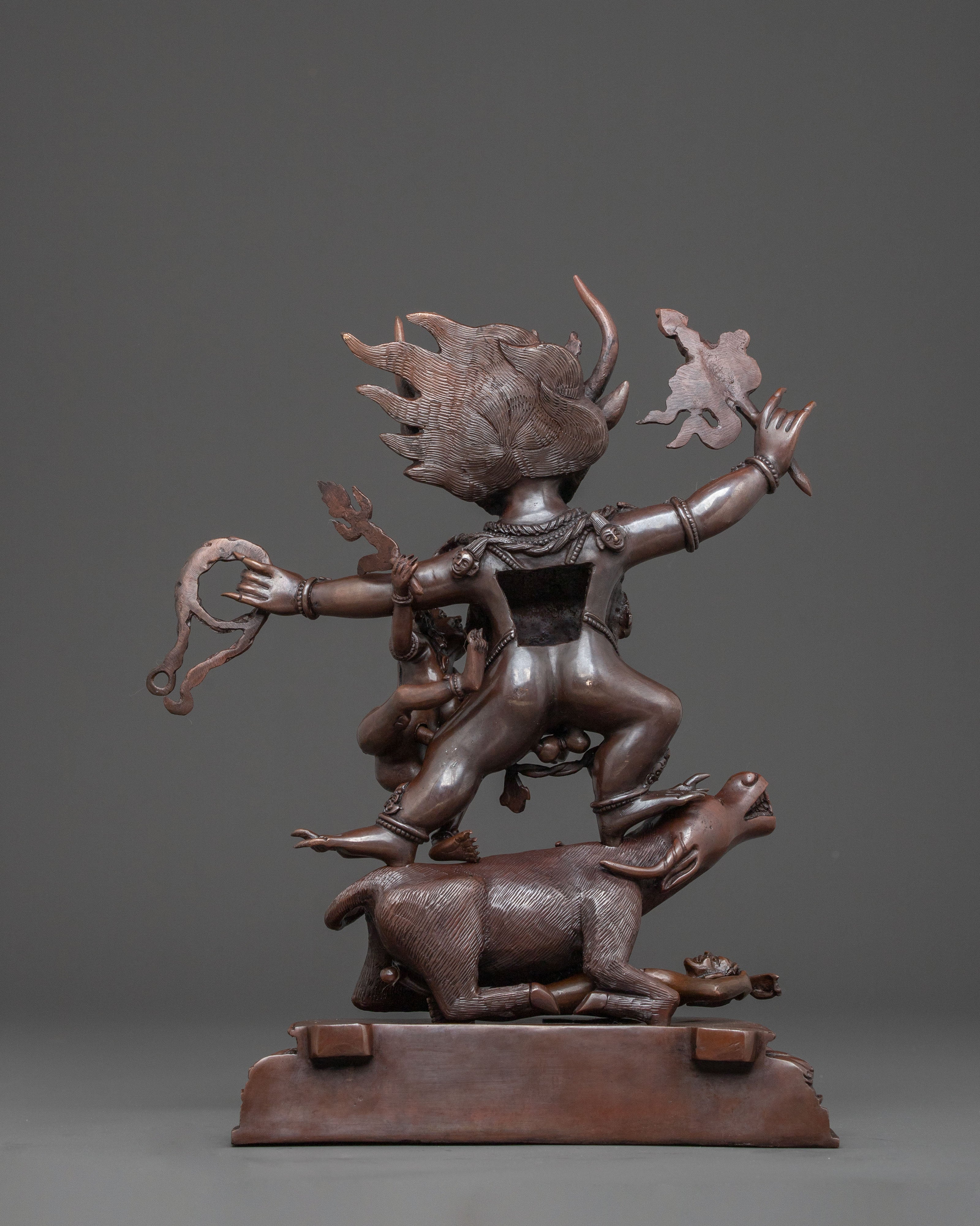 Protector Deity Yama Dharmaraja Statue | Home Decor