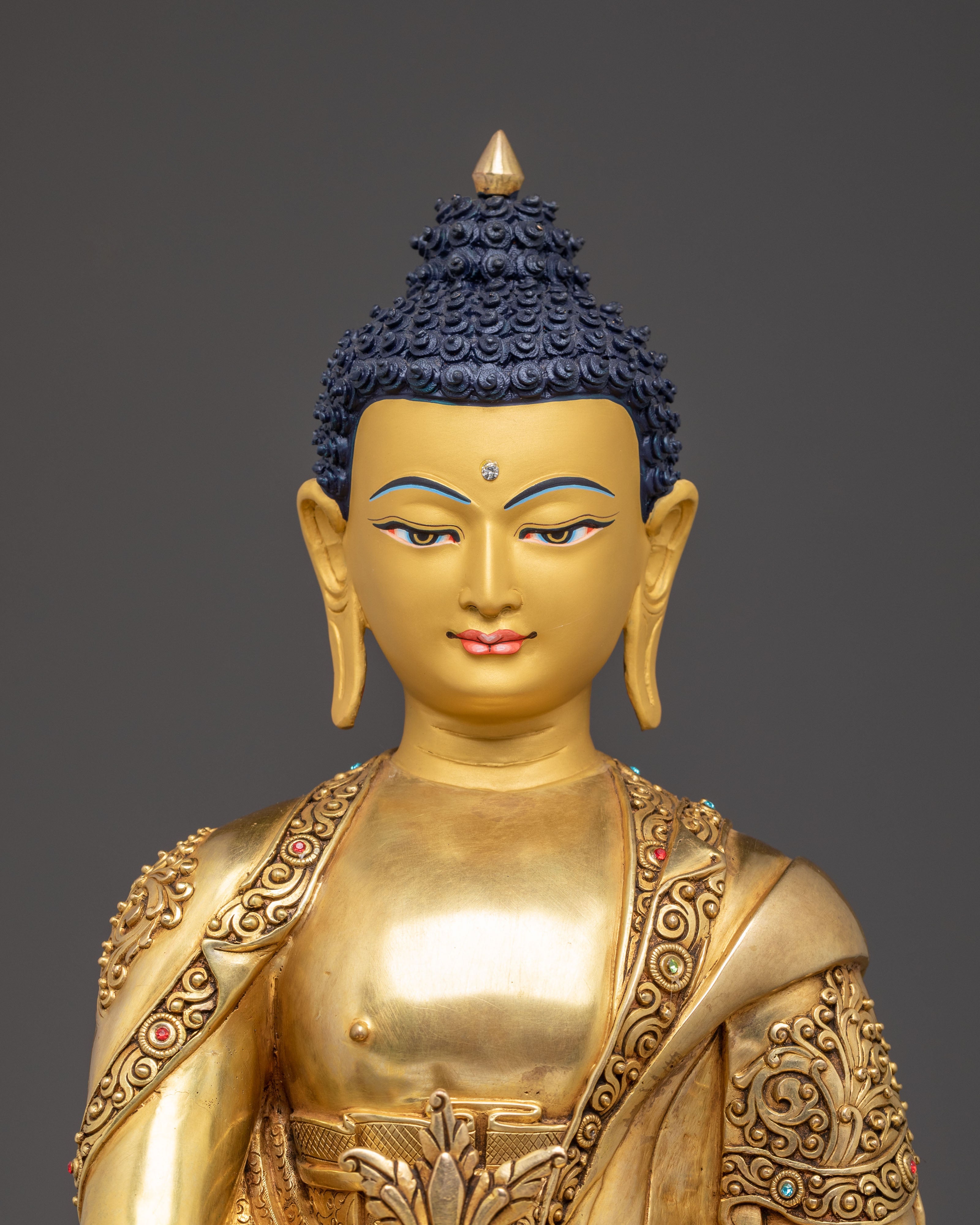 Handmade Medicine Buddha with Healing Power – 24K Gold Gilded