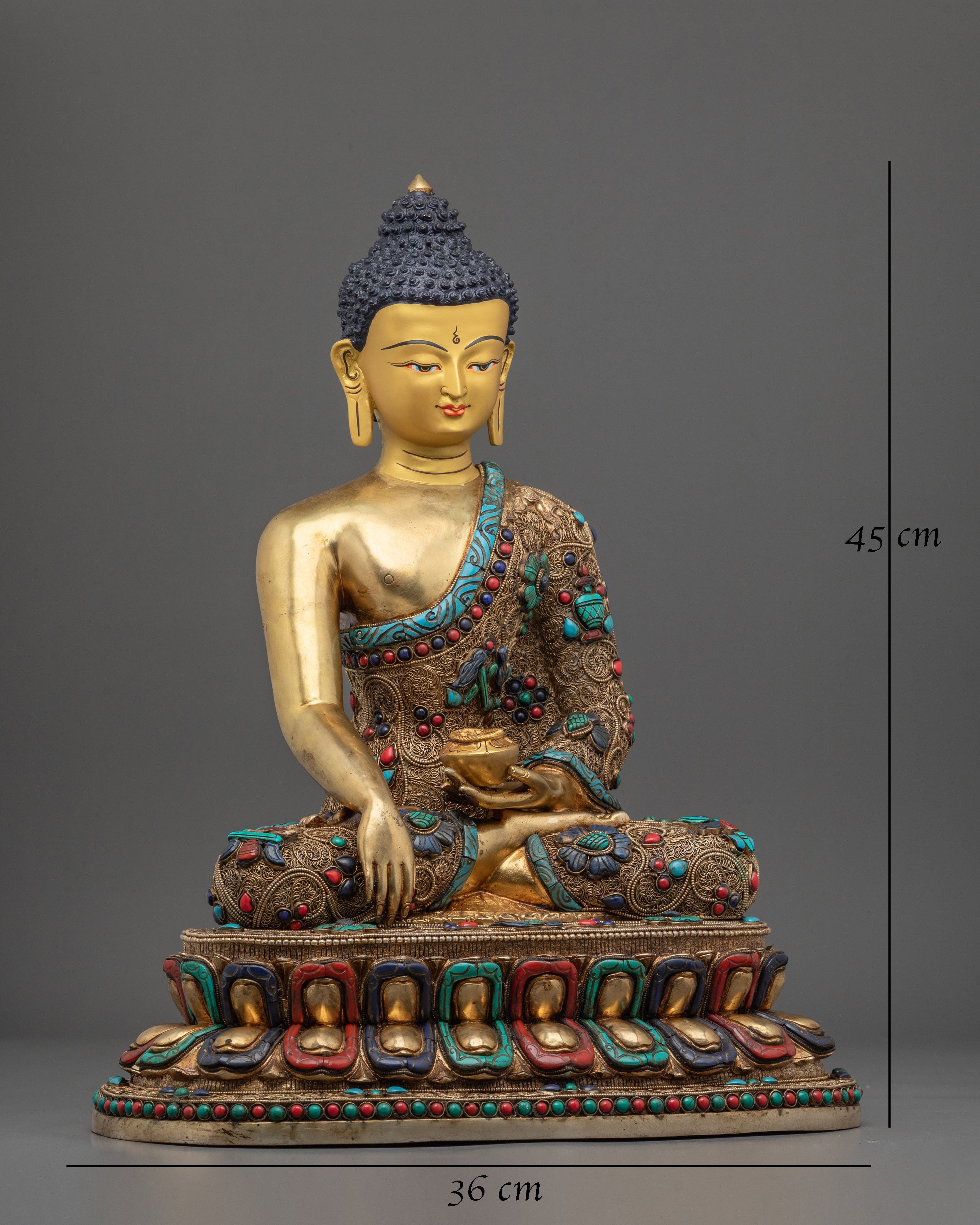 A Serene Shakyasimha Shakyamuni Statue: Symbol of Peace