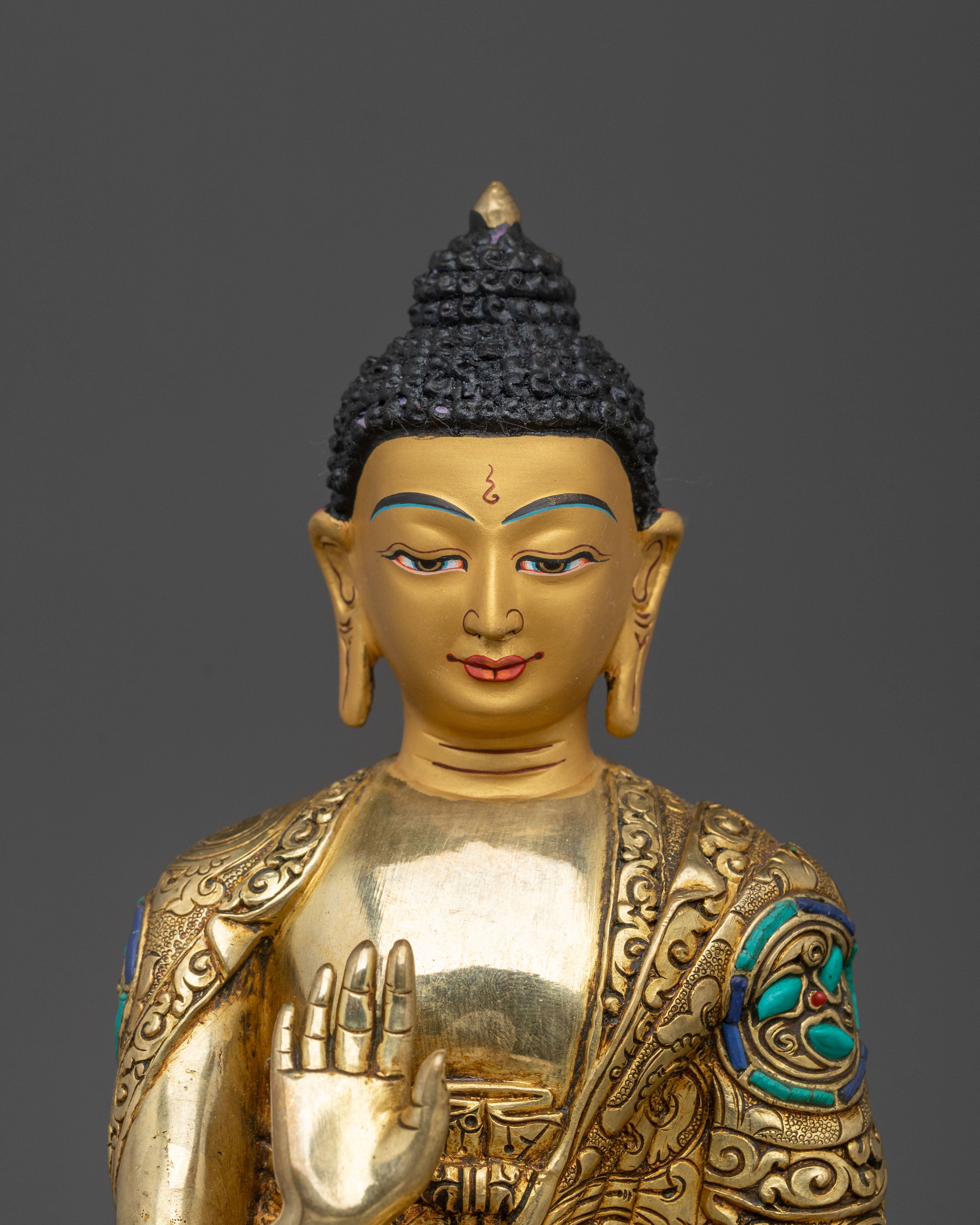 Gold Gilded Amogasiddhi Statue | Symbol of Fearlessness