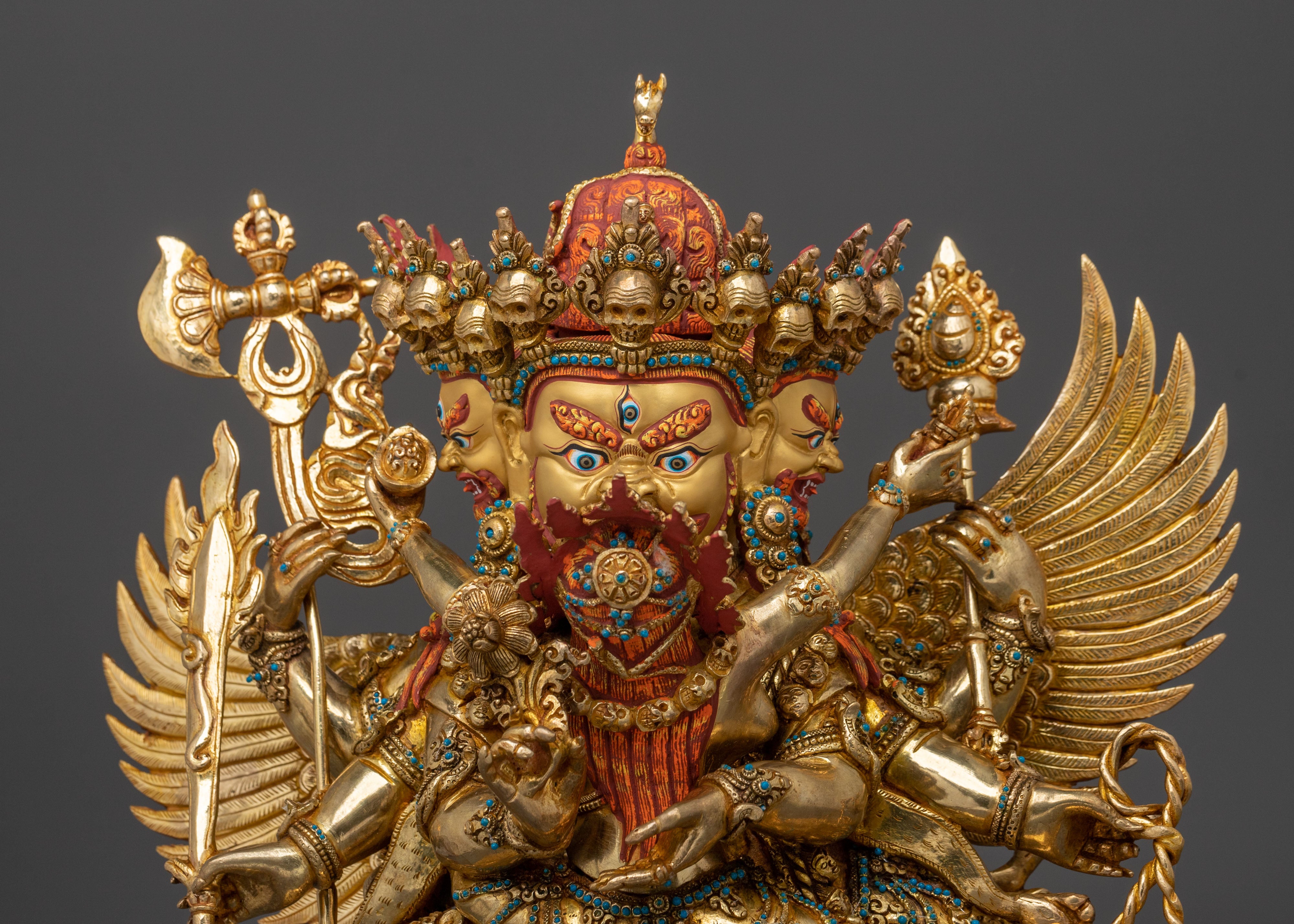 Hayagriva Wrathful Deity Statue | Handmade Tibetan Himalayan Altar