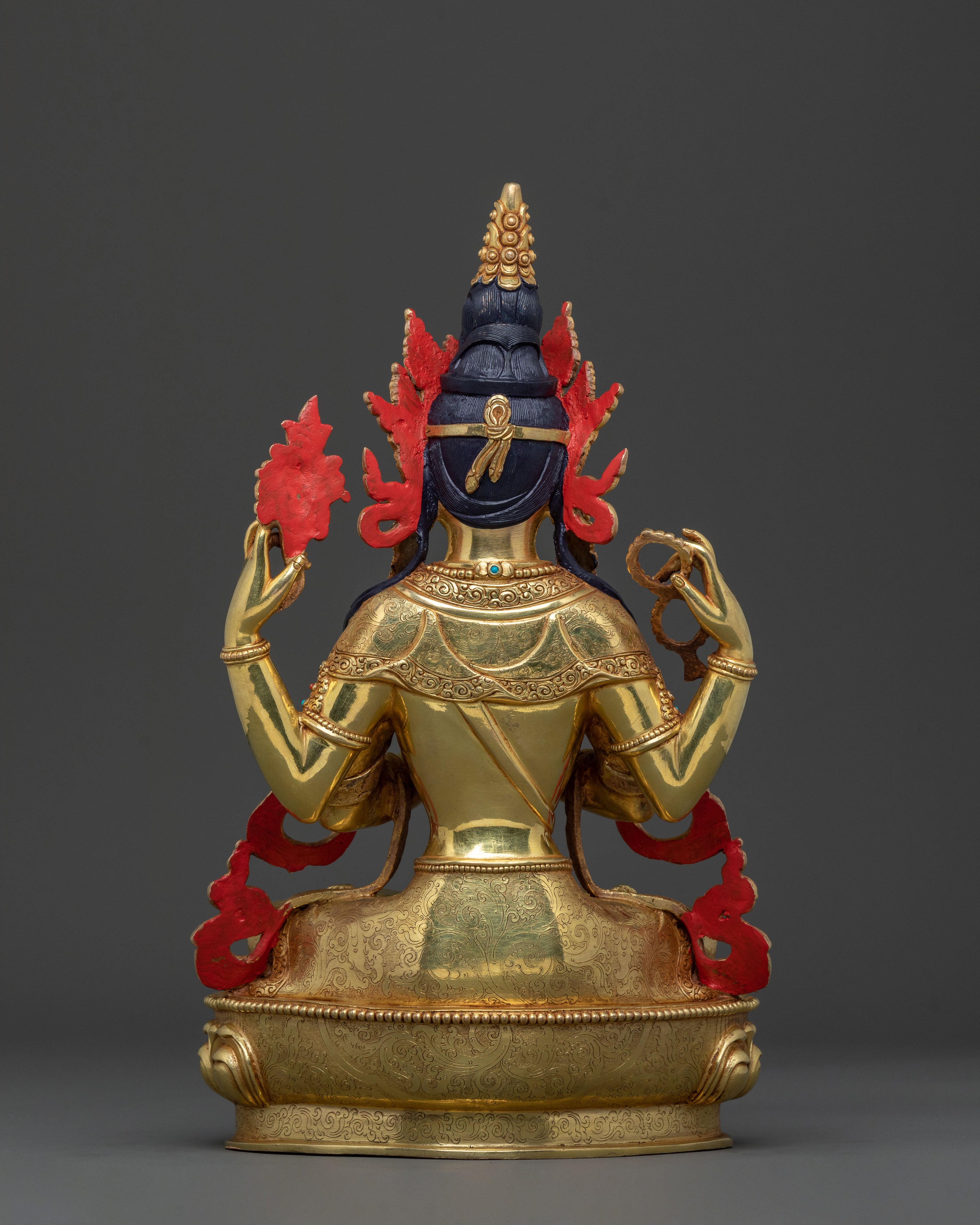 Chenrezig Statue: Four Armed Bodhisattva