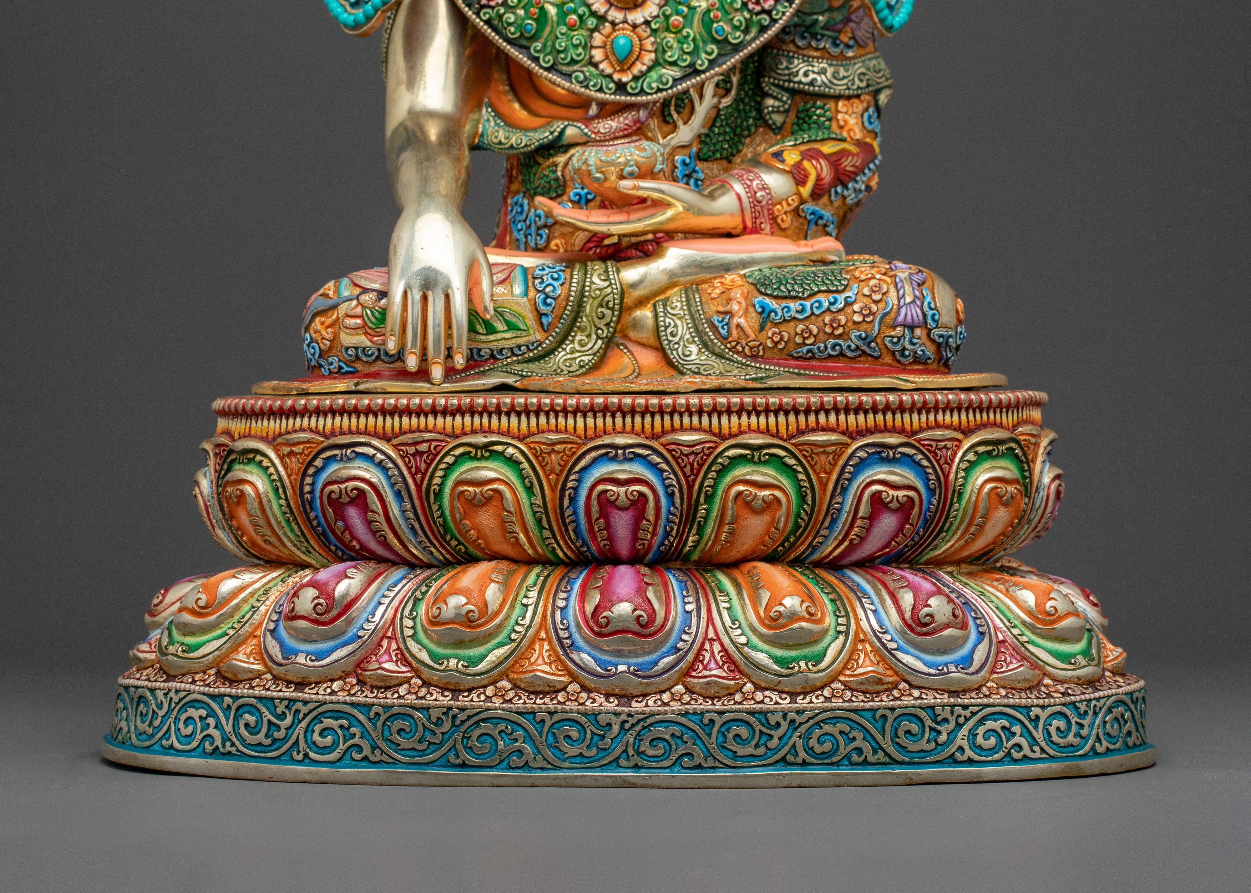 Crown Shakyamuni Buddha Enlightenment Statue