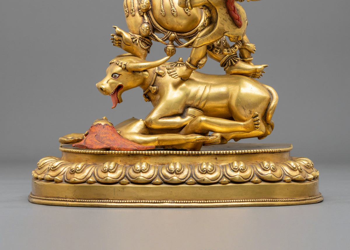 Yama Dharmaraja Sculpture | Tibetan Protector Figurine