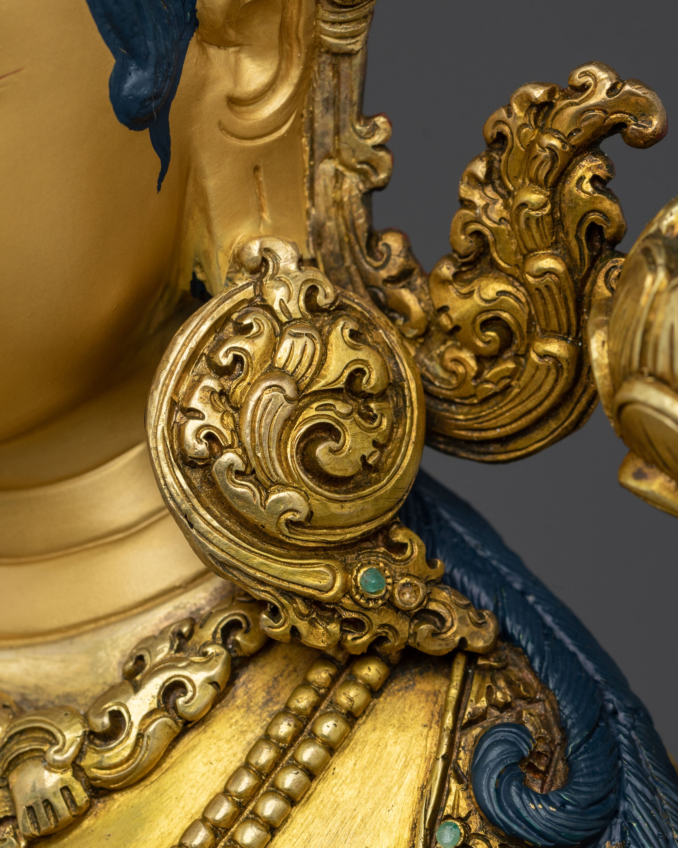Tibetan Goddess Green Tara Statue | Buddhist Shrine