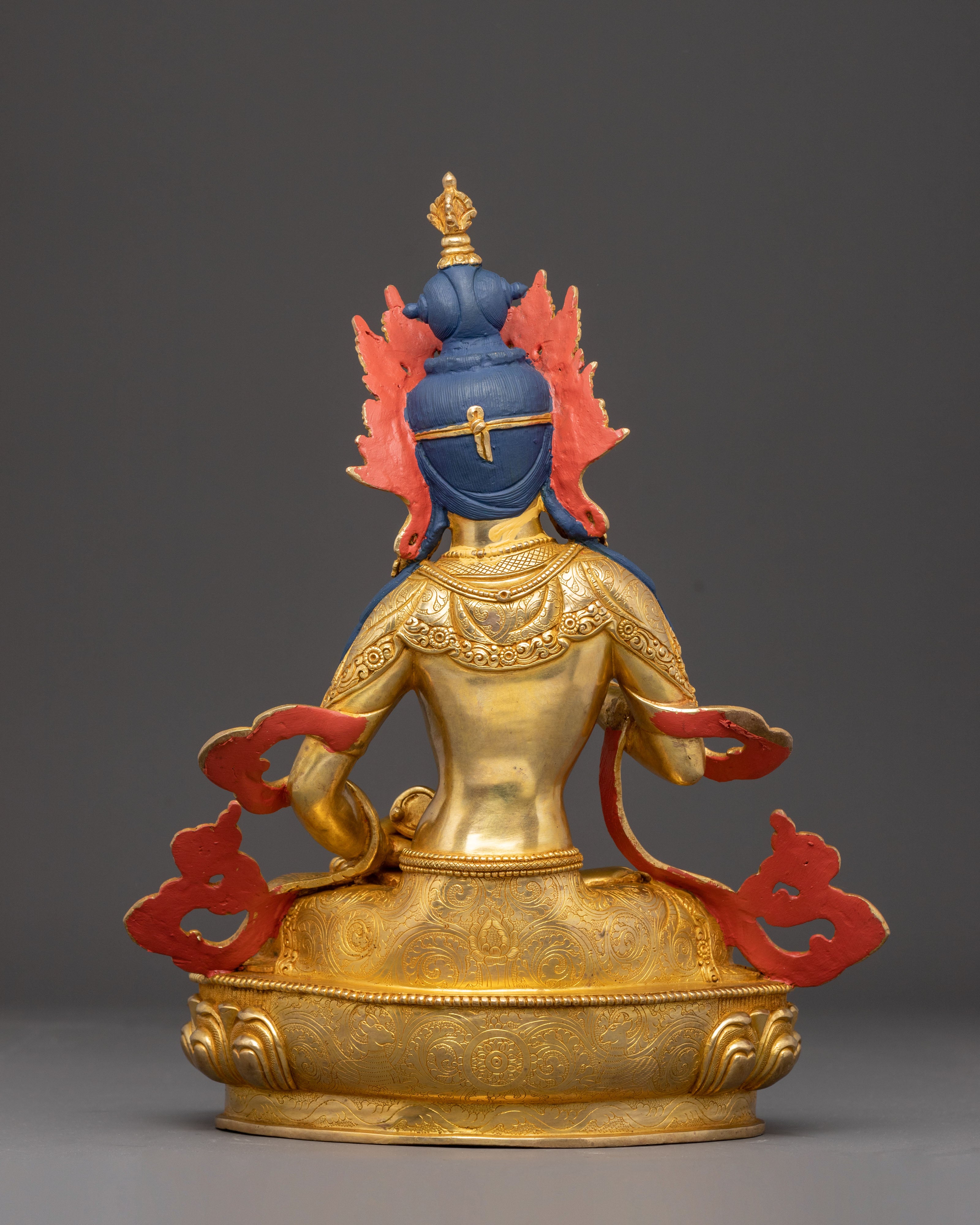 Sacred Golden Vajrasattva Handmade Statue | Tantric Purification Deity