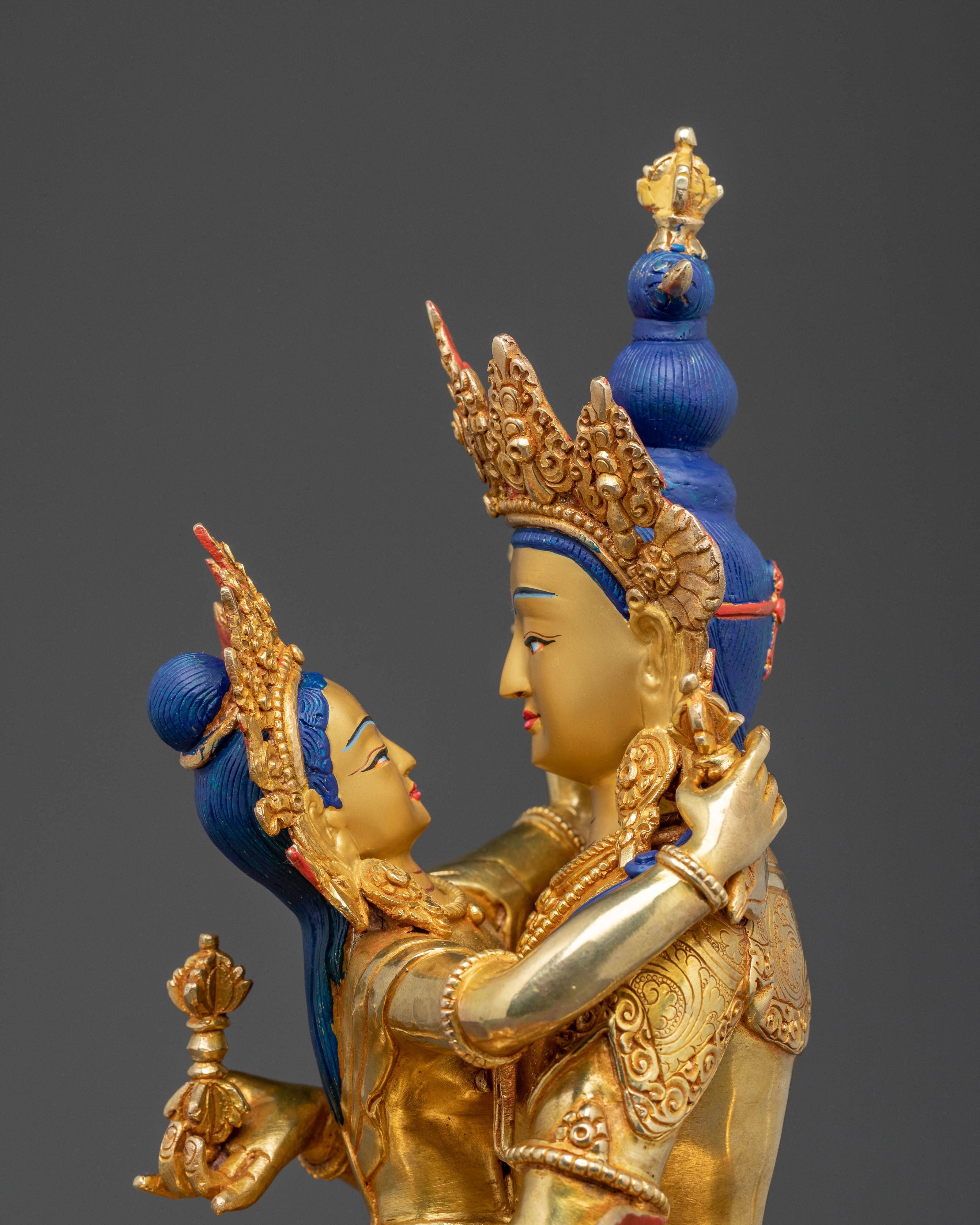 Vajrasattva With Consort Spiritual Healing Statue - Purification Serenity