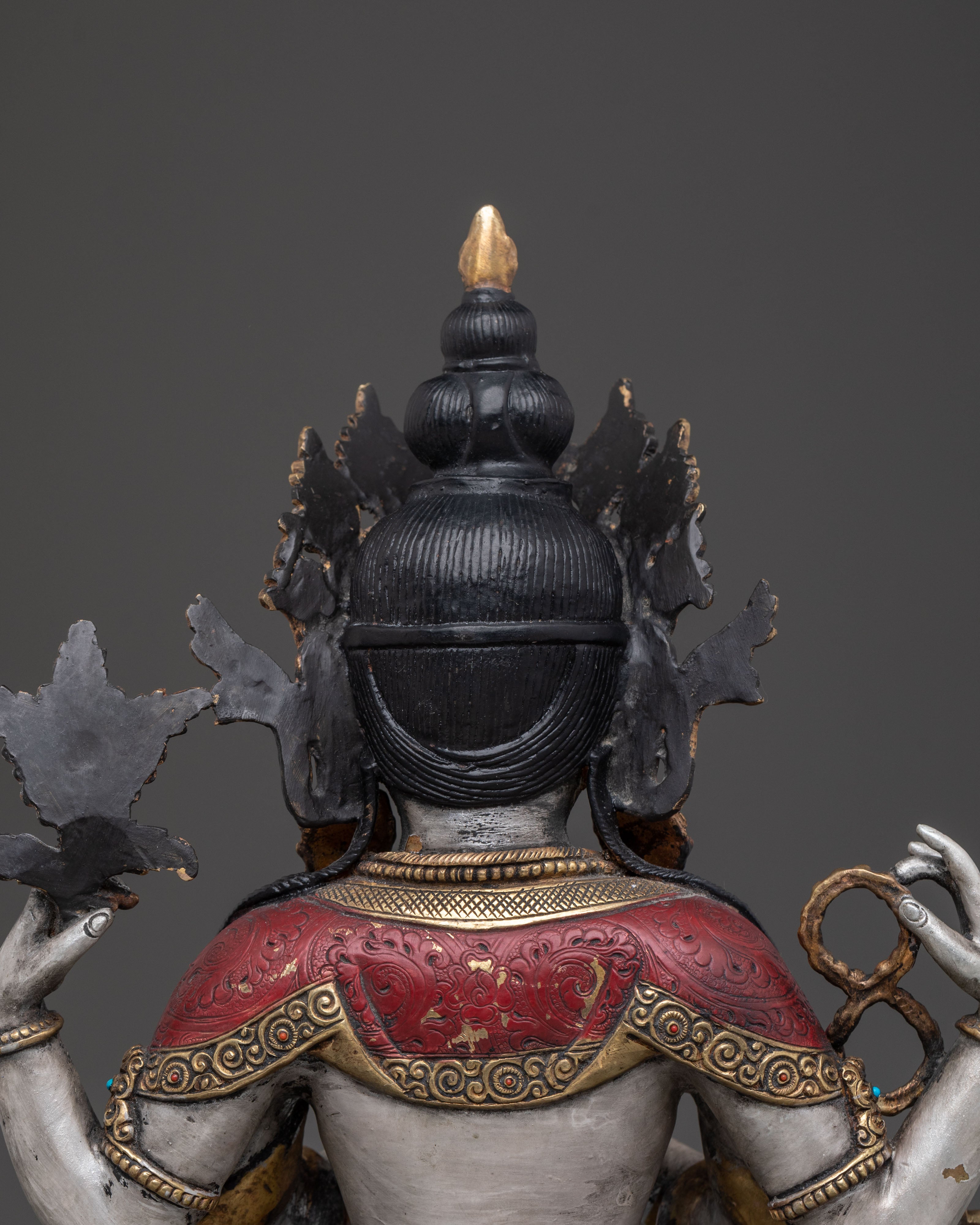 Traditional Himalayan Figurine of Chenrezig