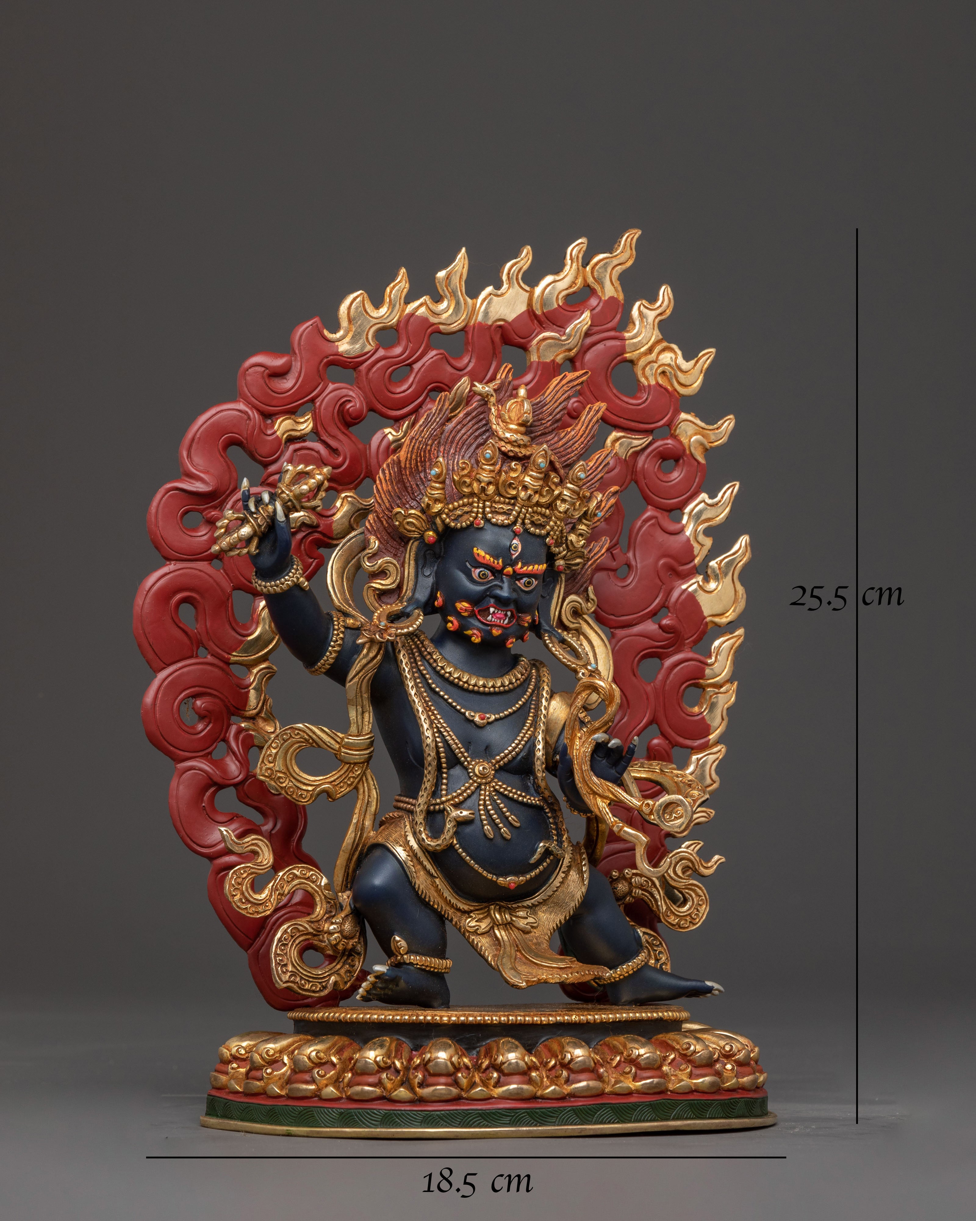 Handcrafted Divine Statue of Vajrapani: Exquisite Copper Protector