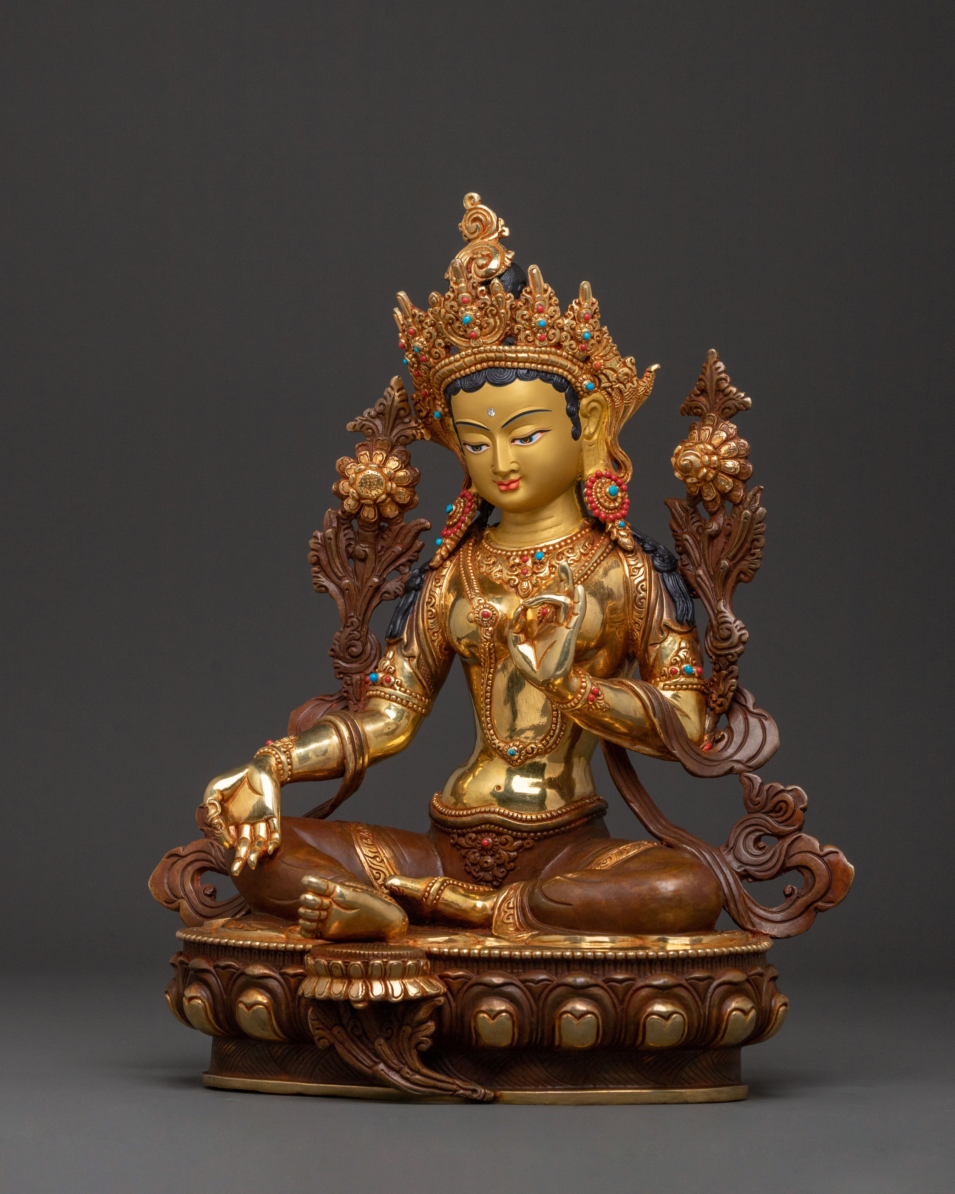 Green Tara Blessing Statue | Protector Figure