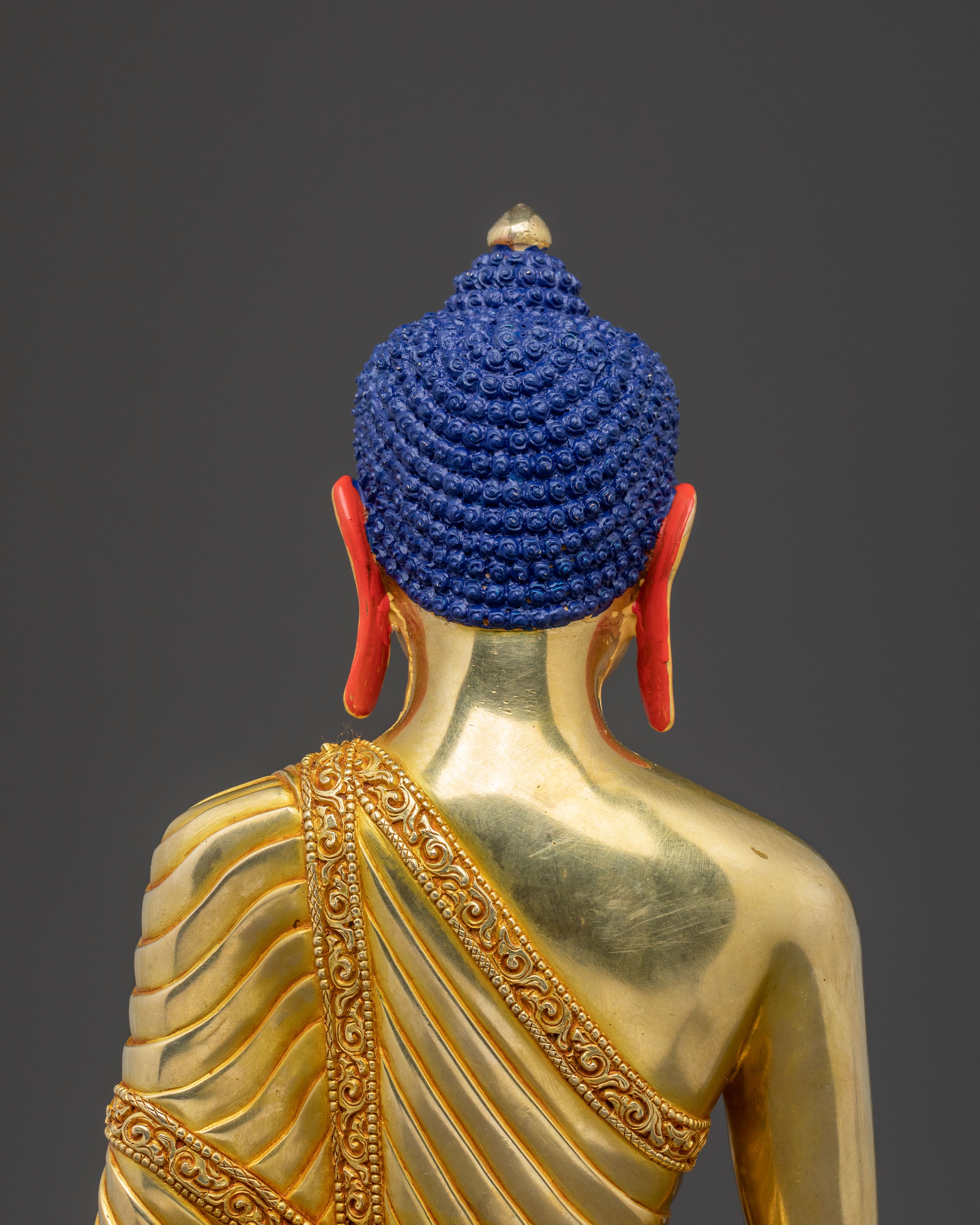 Shakyamuni Buddha Statue — 24K Gold Gilded Serenity